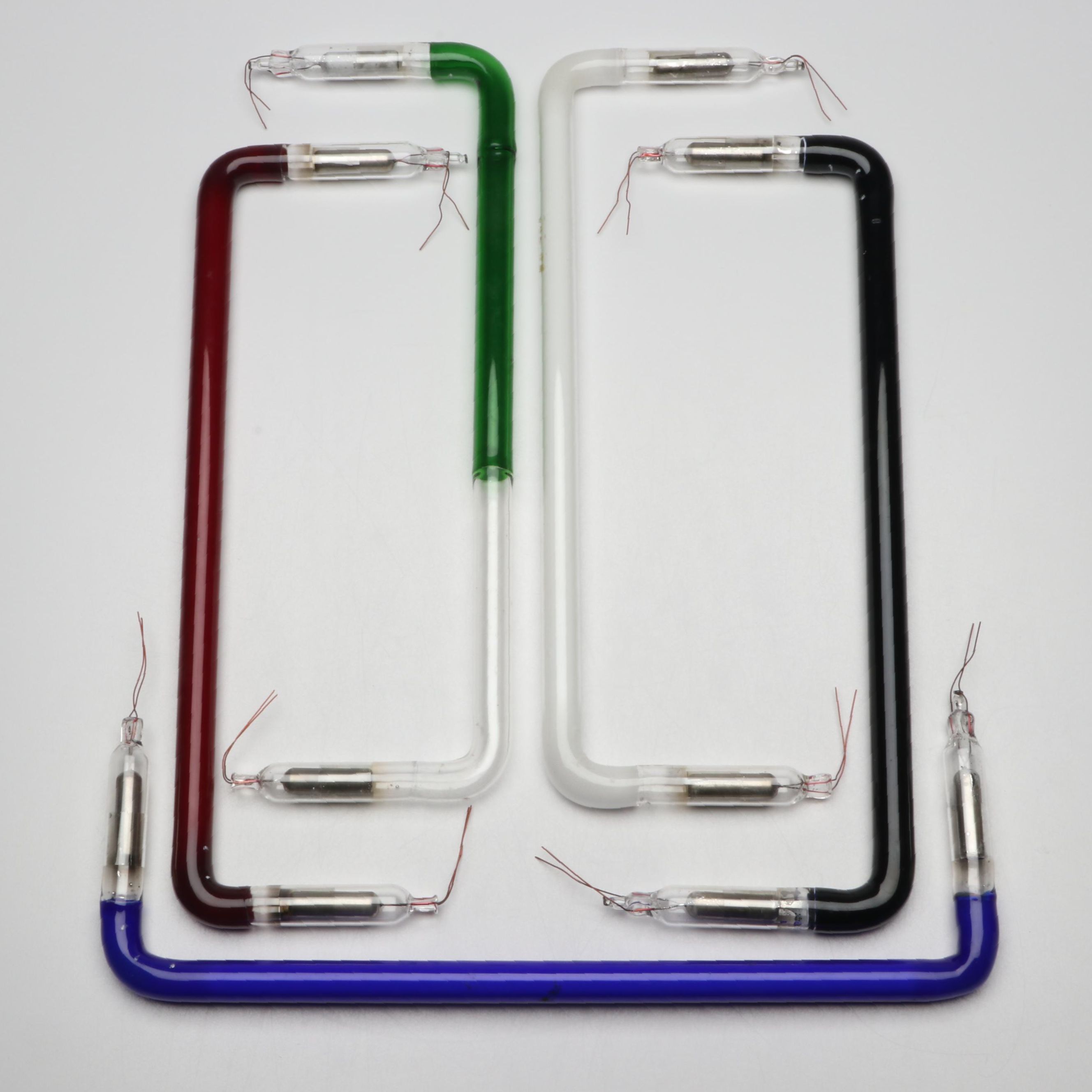 Multicolor Bent Glass Neon Tubes