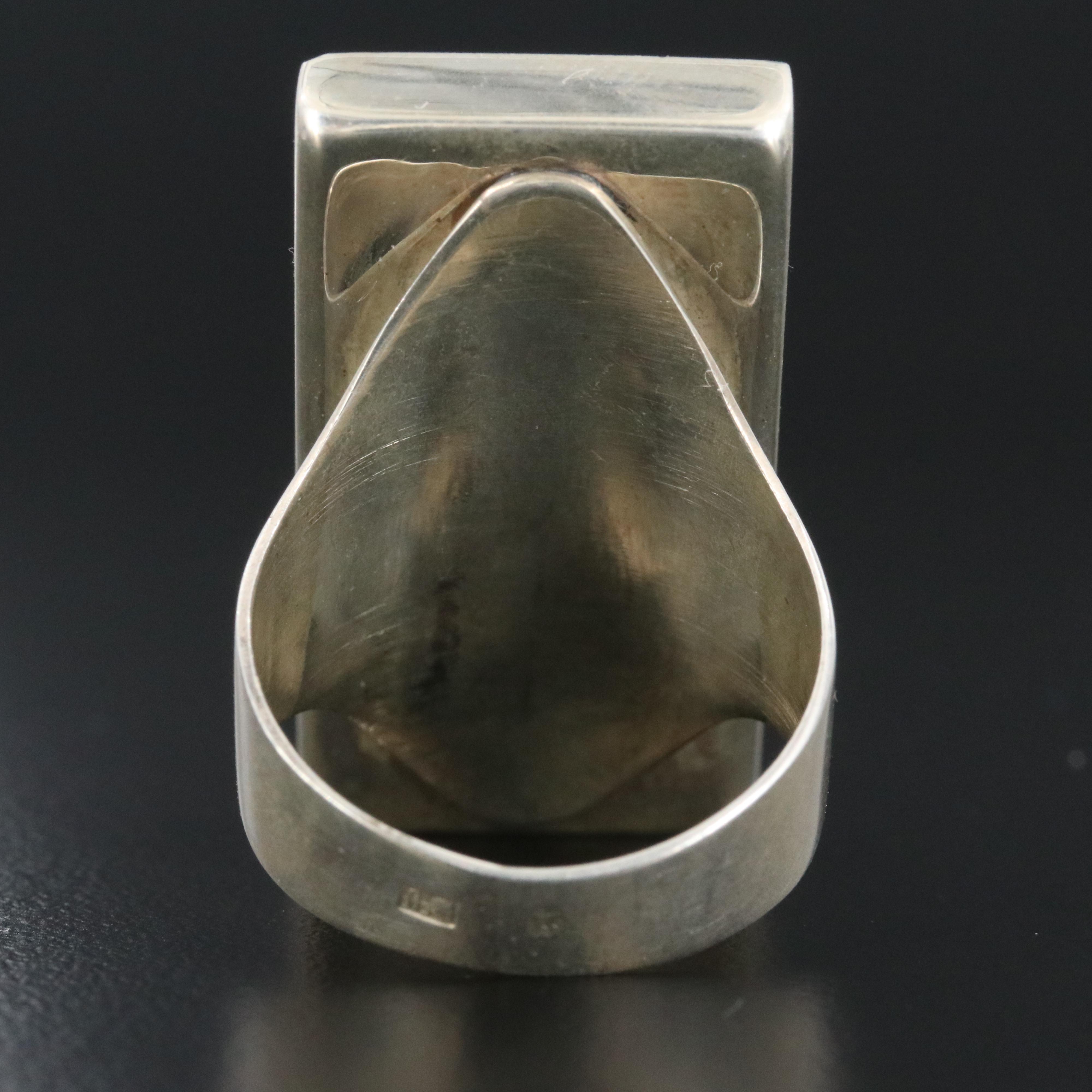 Polish Sterling Amber Mosaic Ring