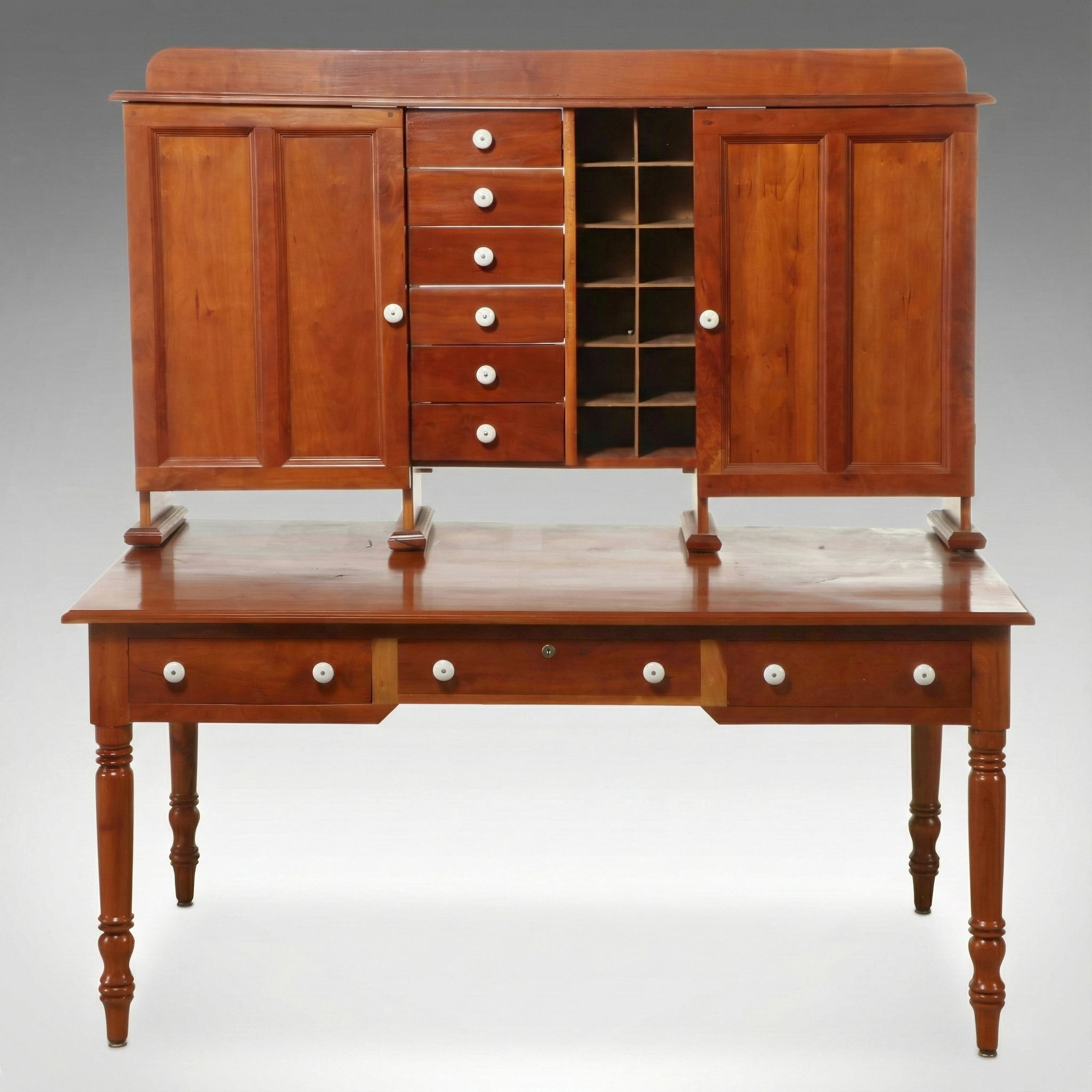 Federal Style Mahogany Finish Two-Tier Clerk's Desk