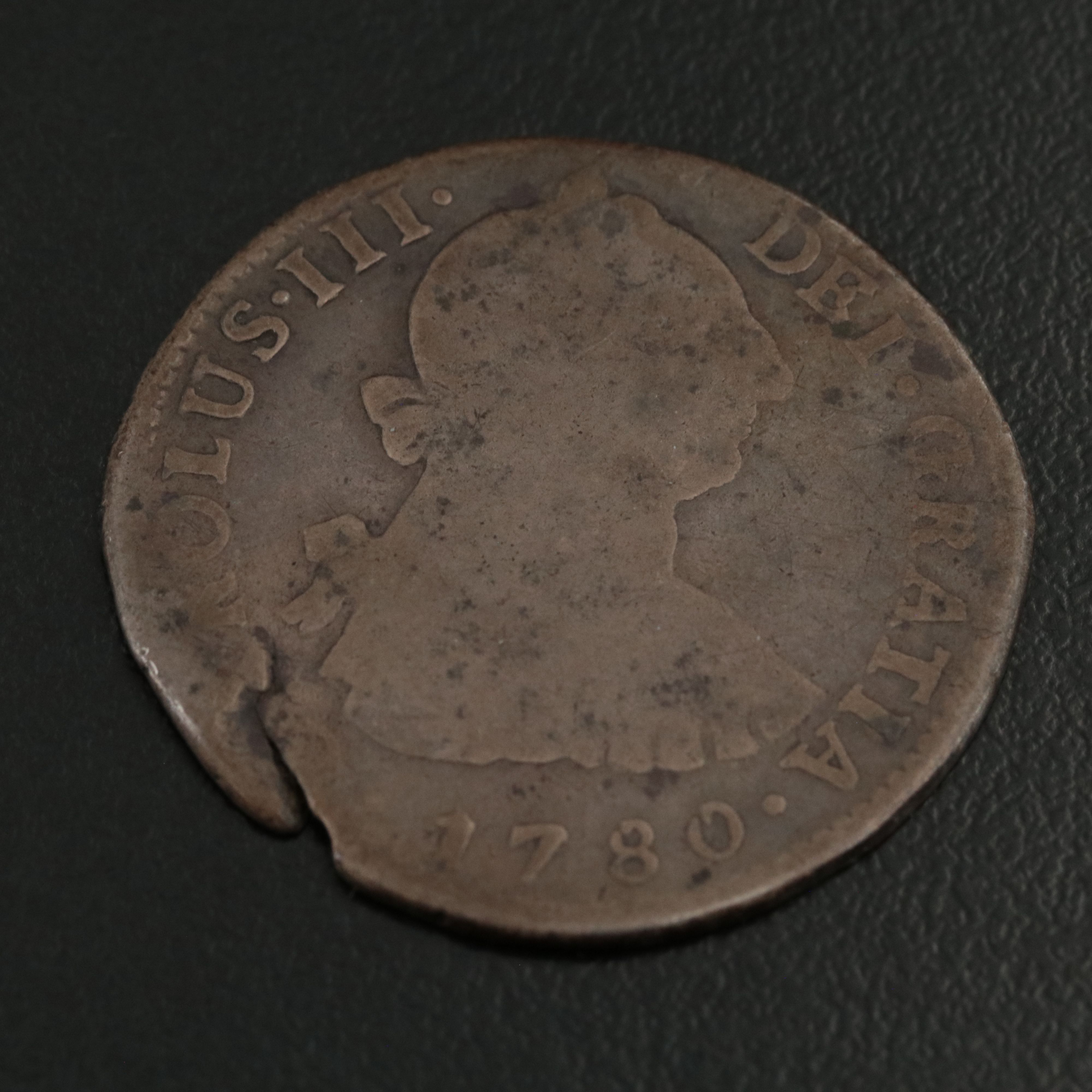 Two Spanish Colonial Silver 2 Reales Coins