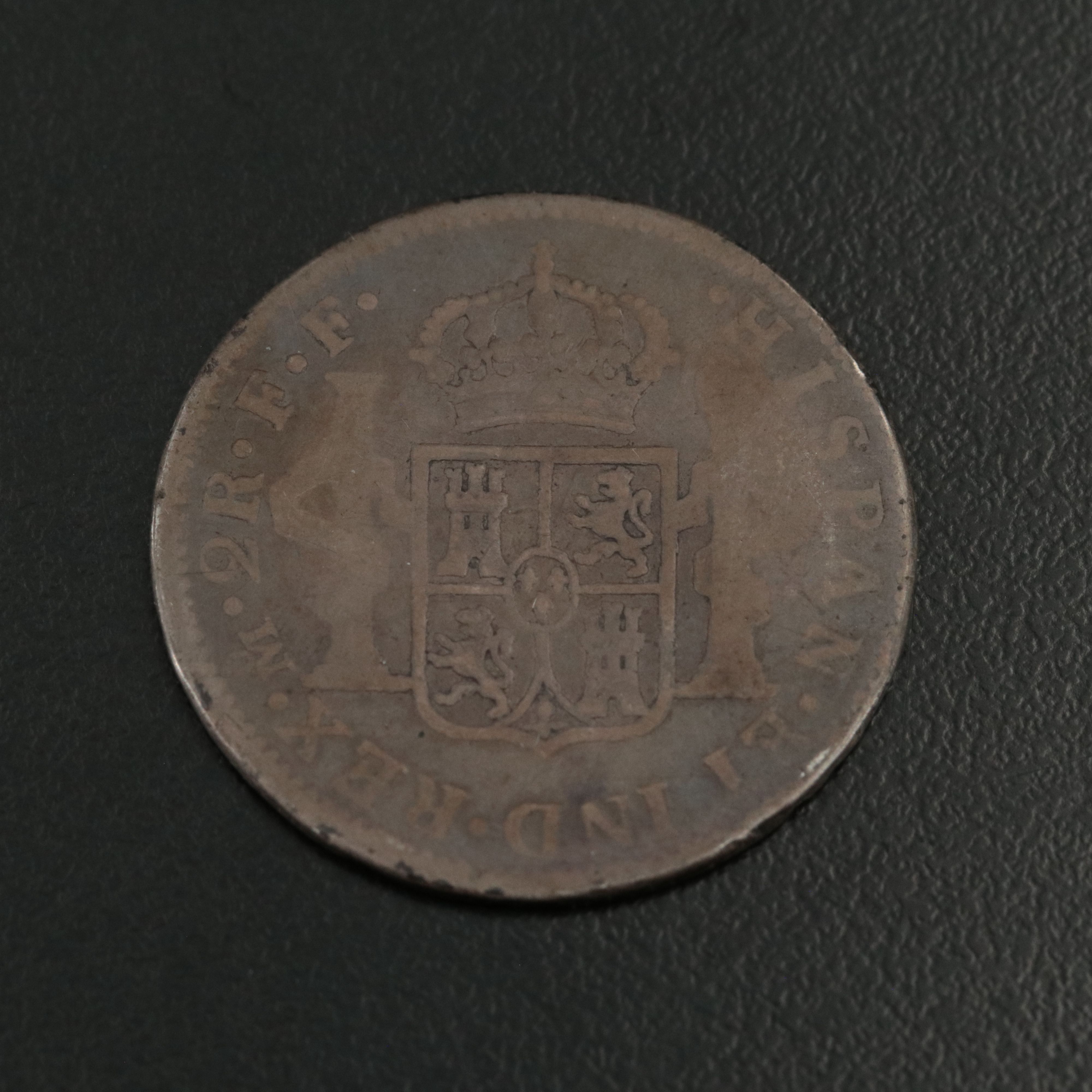 Two Spanish Colonial Silver 2 Reales Coins