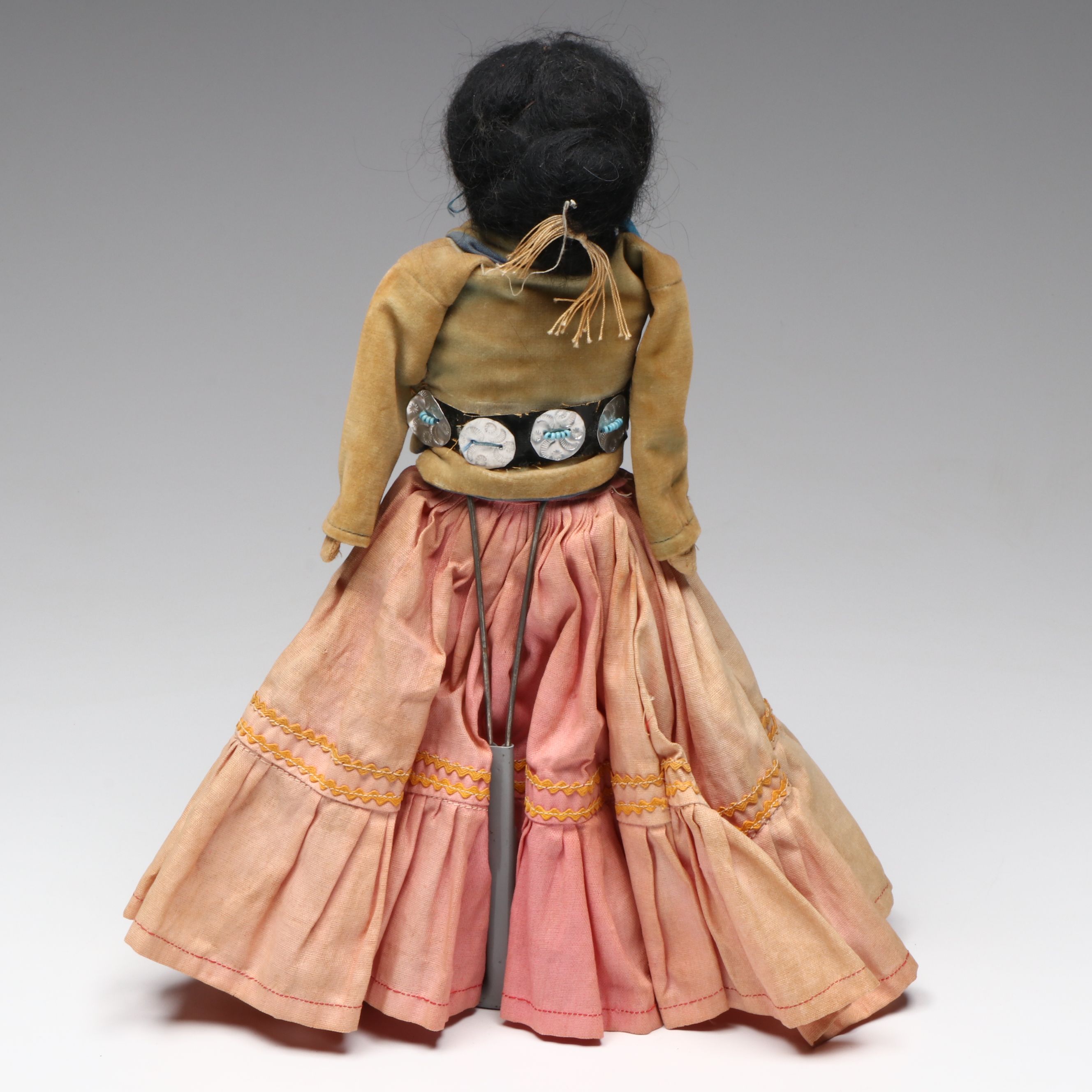 Handmade Fabric Doll with Stand