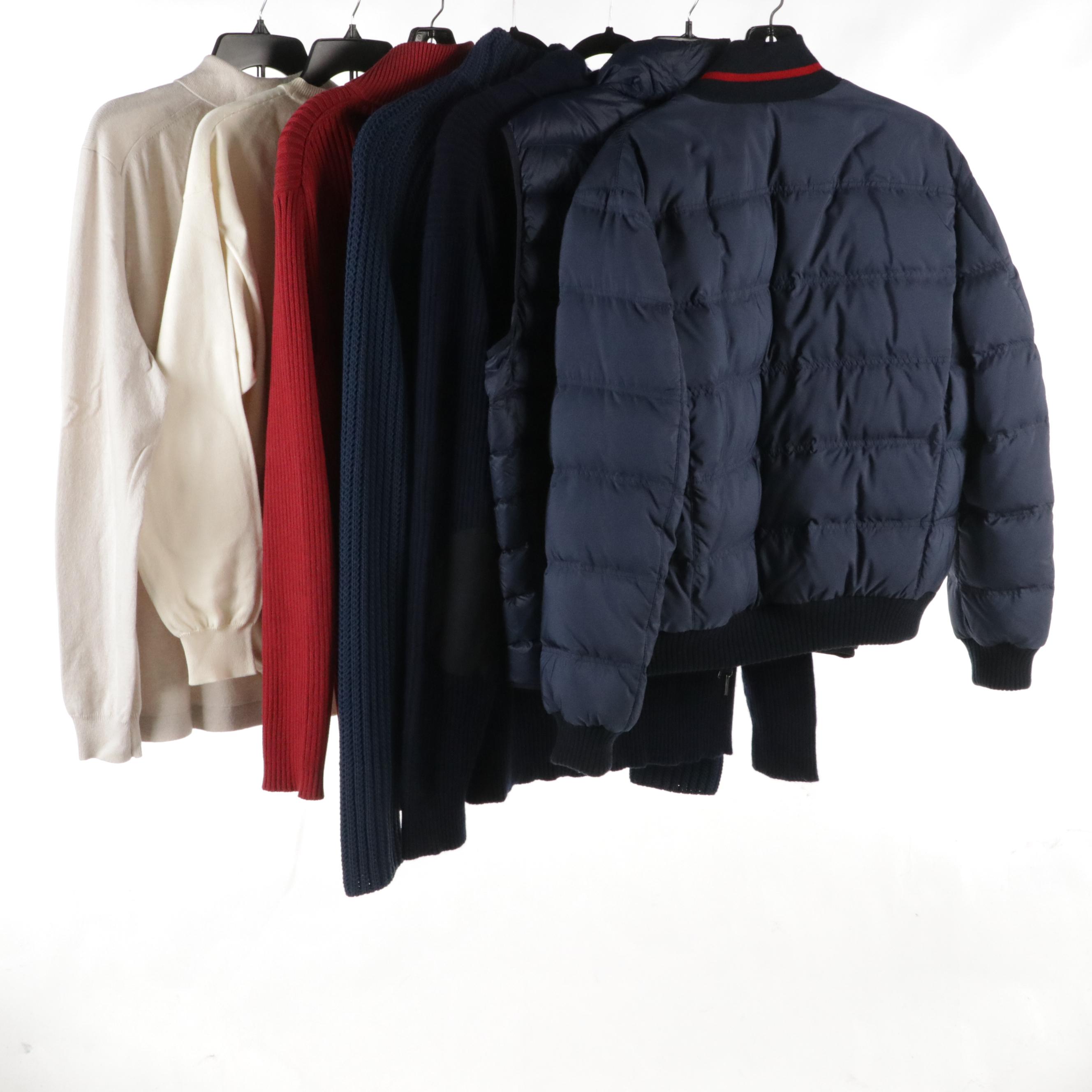 Men's Kiton Goose Down/Rabbit Fur Reversible Coat, Other Cashmere Jackets & More