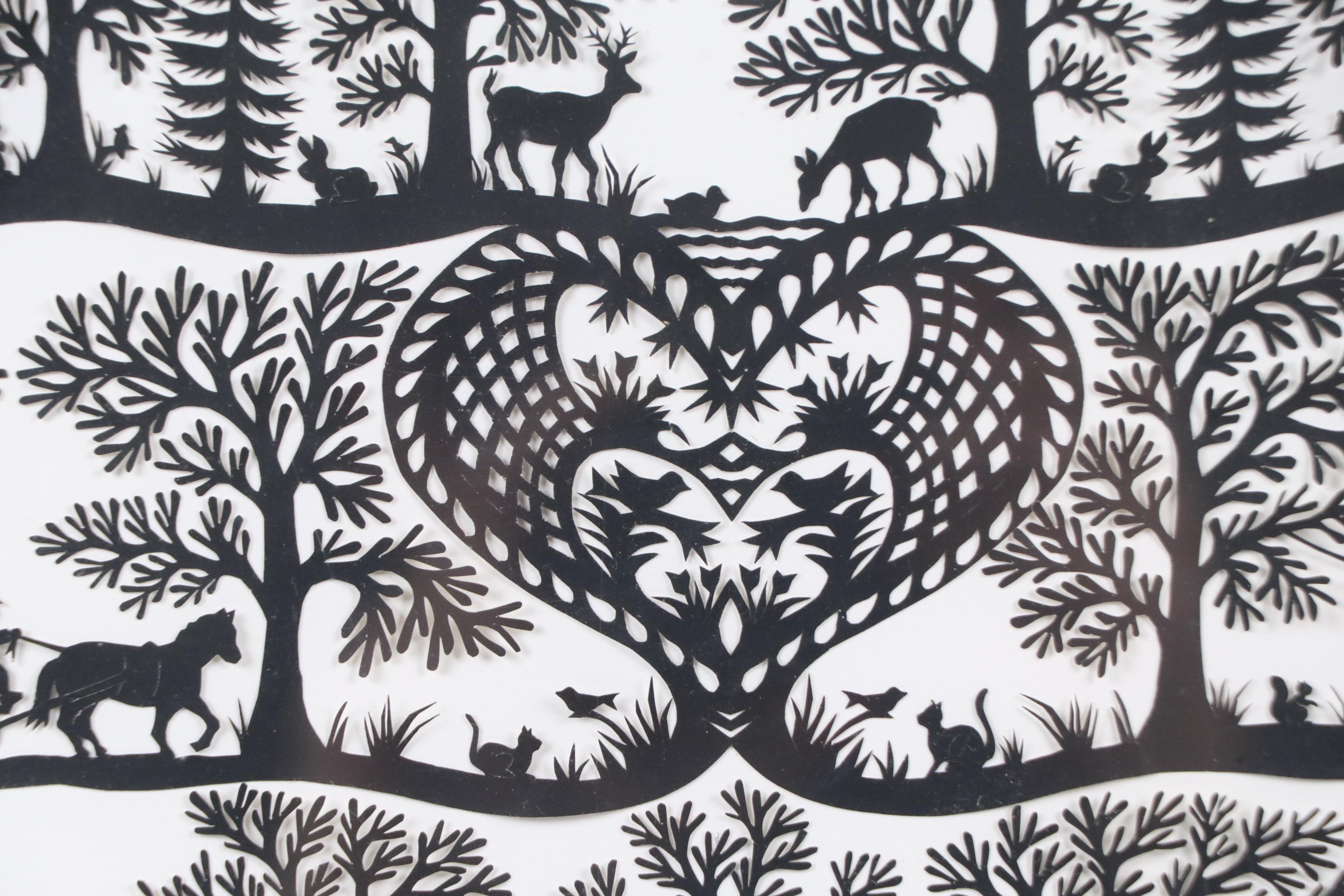 Marie-Helen L. Grabman Scherenschnitte "Pennsylvania Memories," 21st Century