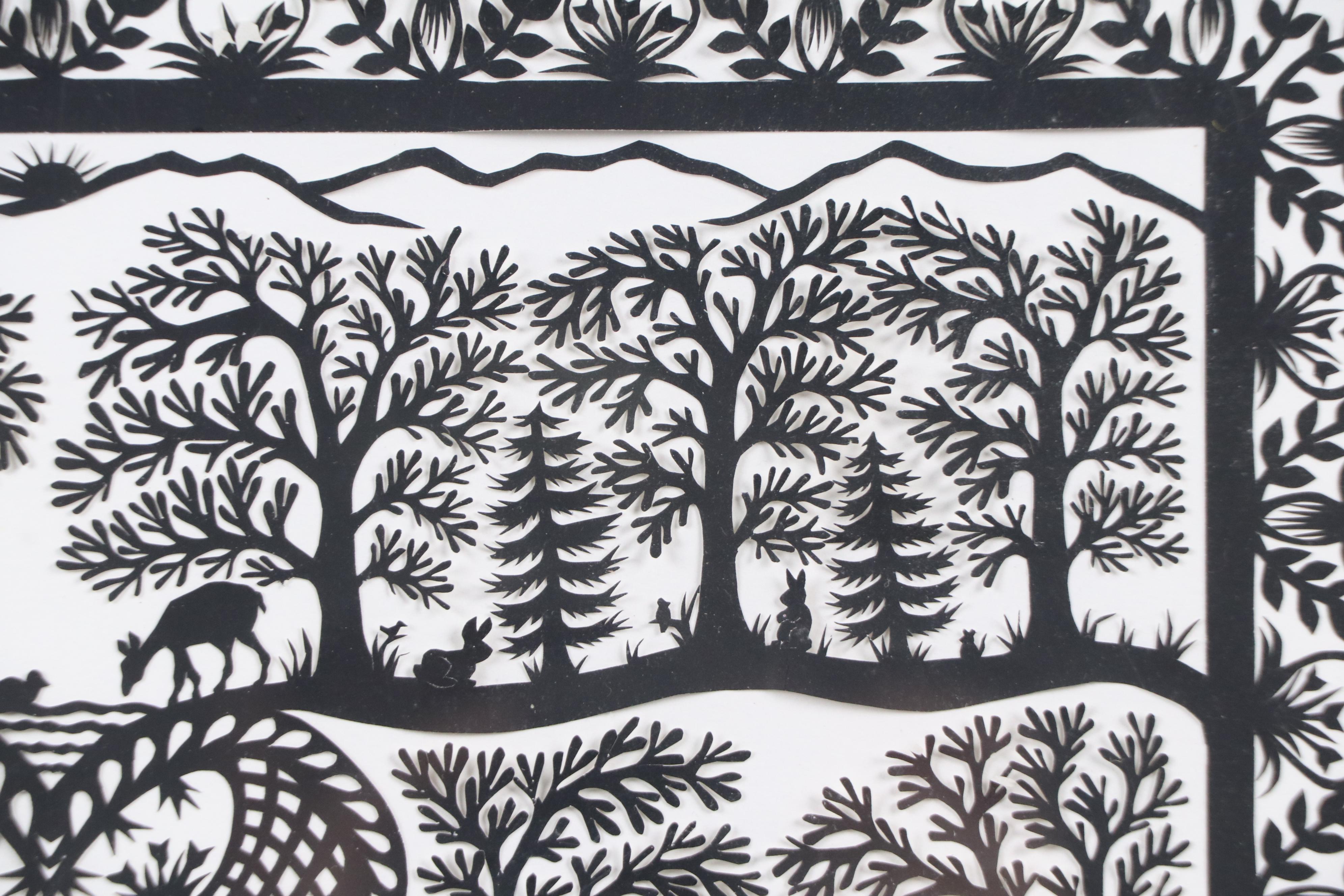 Marie-Helen L. Grabman Scherenschnitte "Pennsylvania Memories," 21st Century