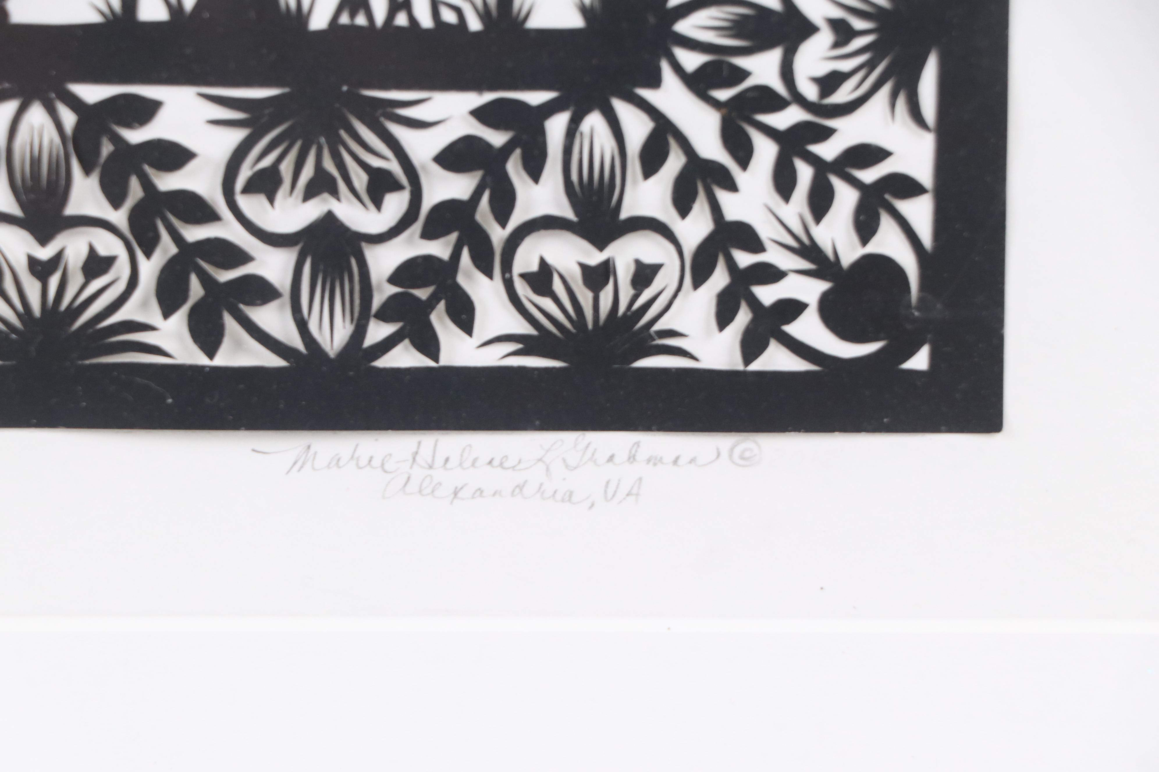 Marie-Helen L. Grabman Scherenschnitte "Pennsylvania Memories," 21st Century