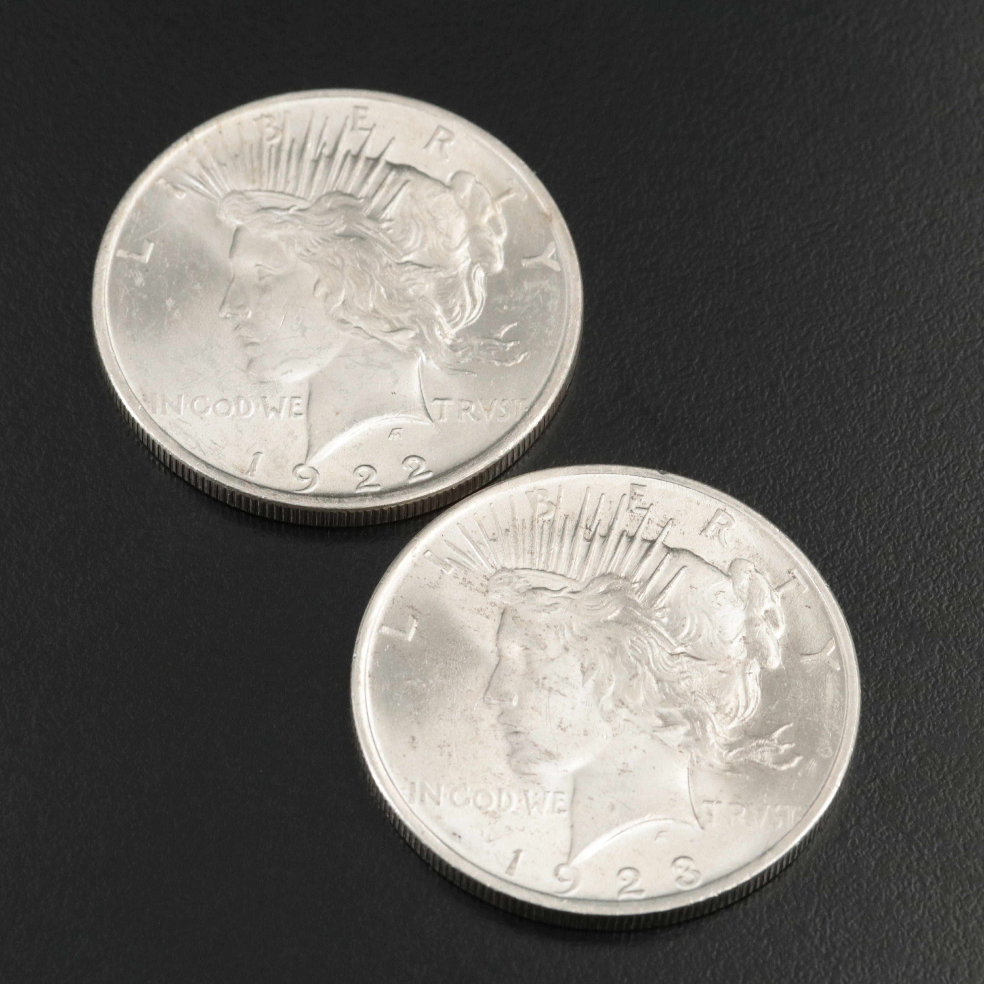 1922 and 1923 Peace Dollars