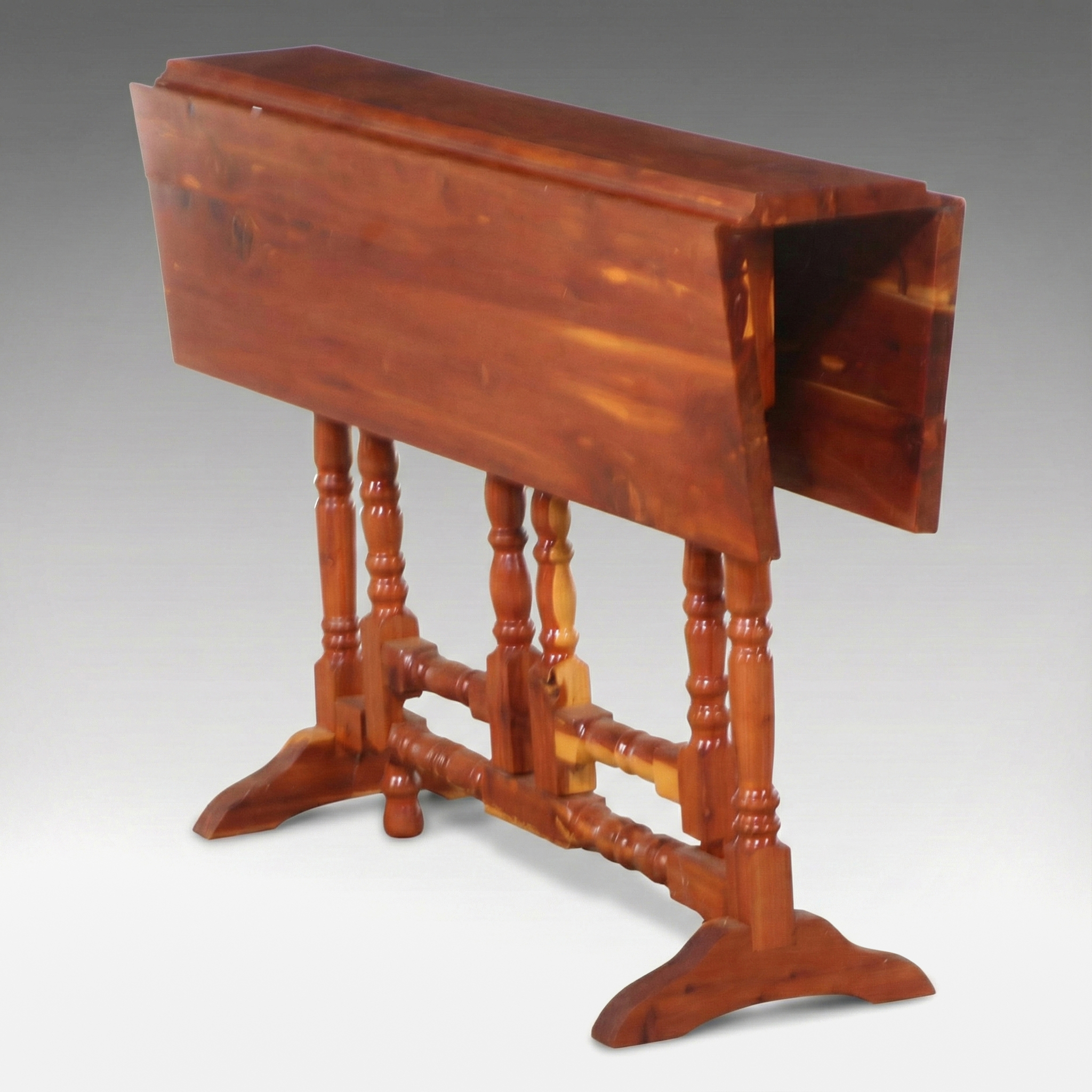 William and Mary Style Wooden Gate-Leg Drop-Leaf Table, Mid to Late 20th Century