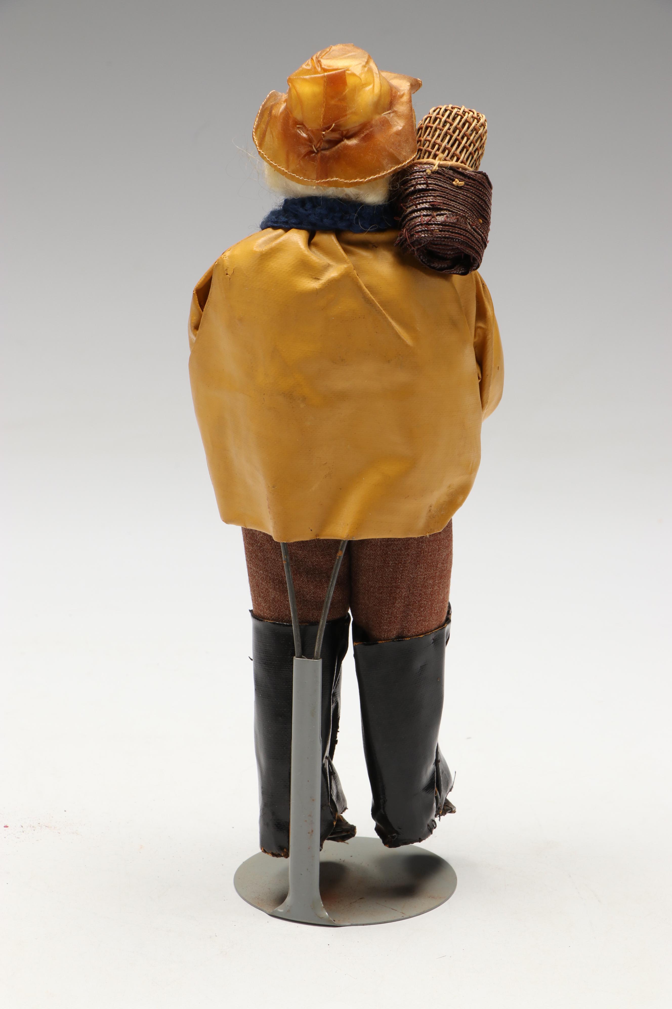 Handmade Fabric Dolls with Metal Stands