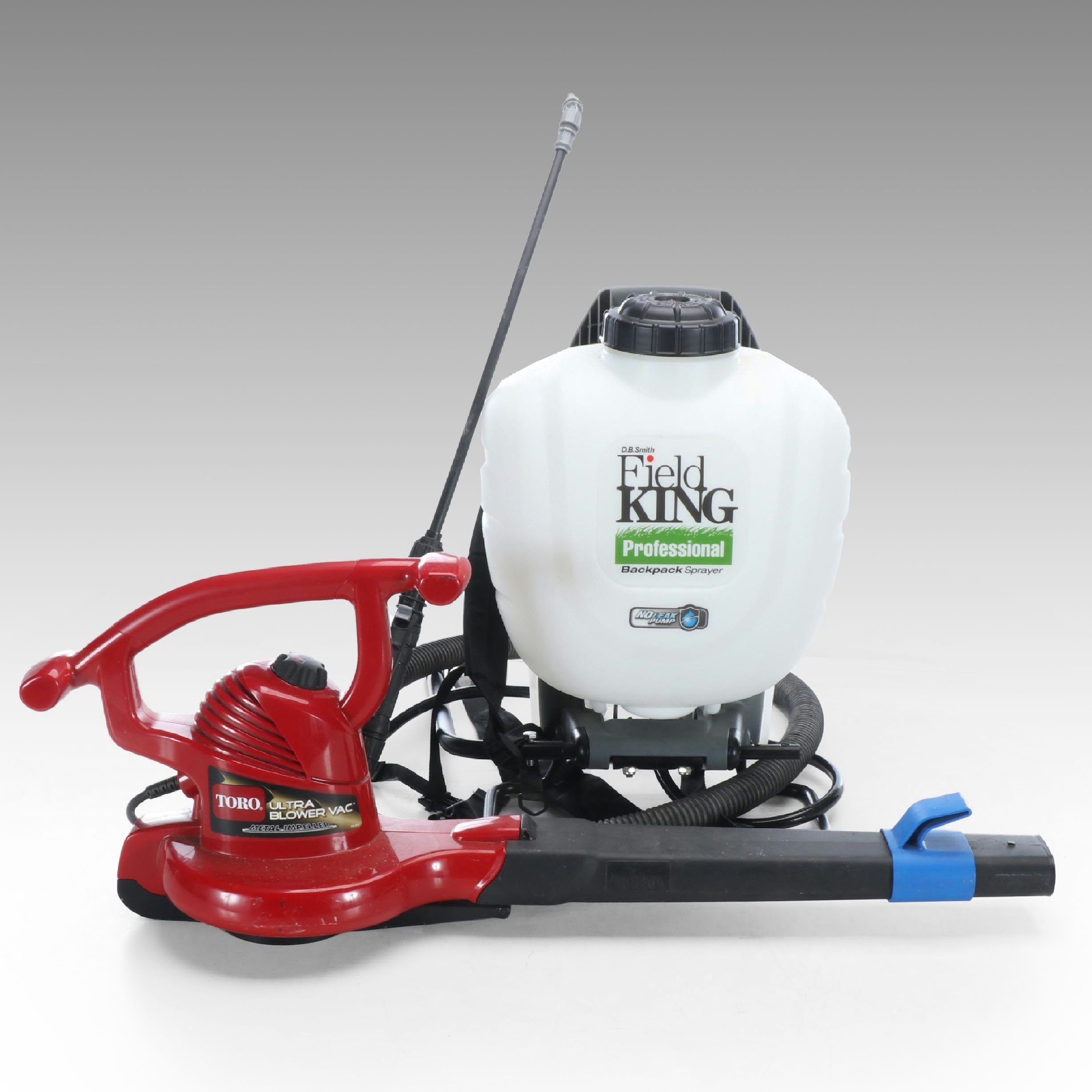 Toro Ultra Blower Vac and Field King Professional Backpack Sprayer