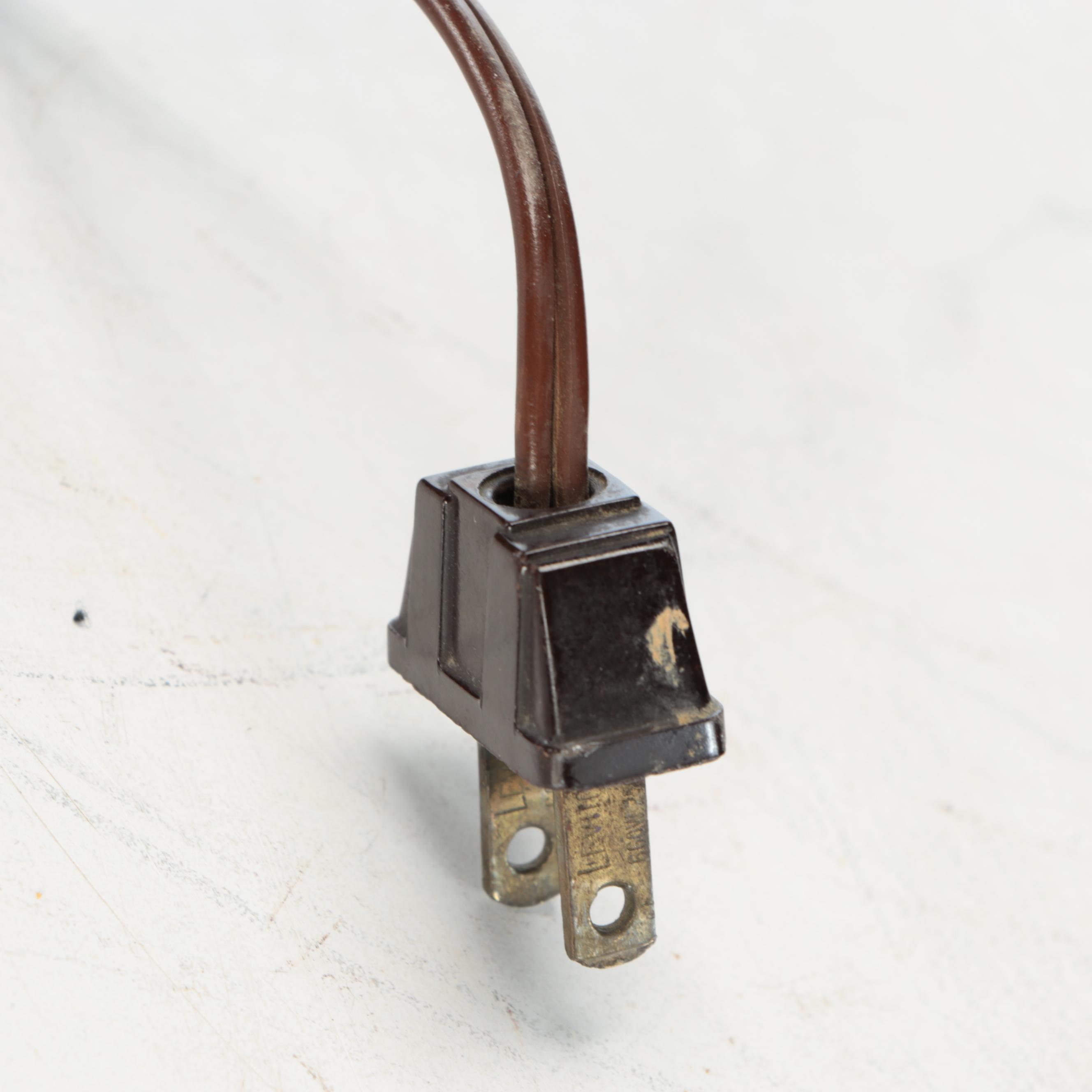 Mid Century Modern Lava Glaze Ceramic Table Lamp, Vintage