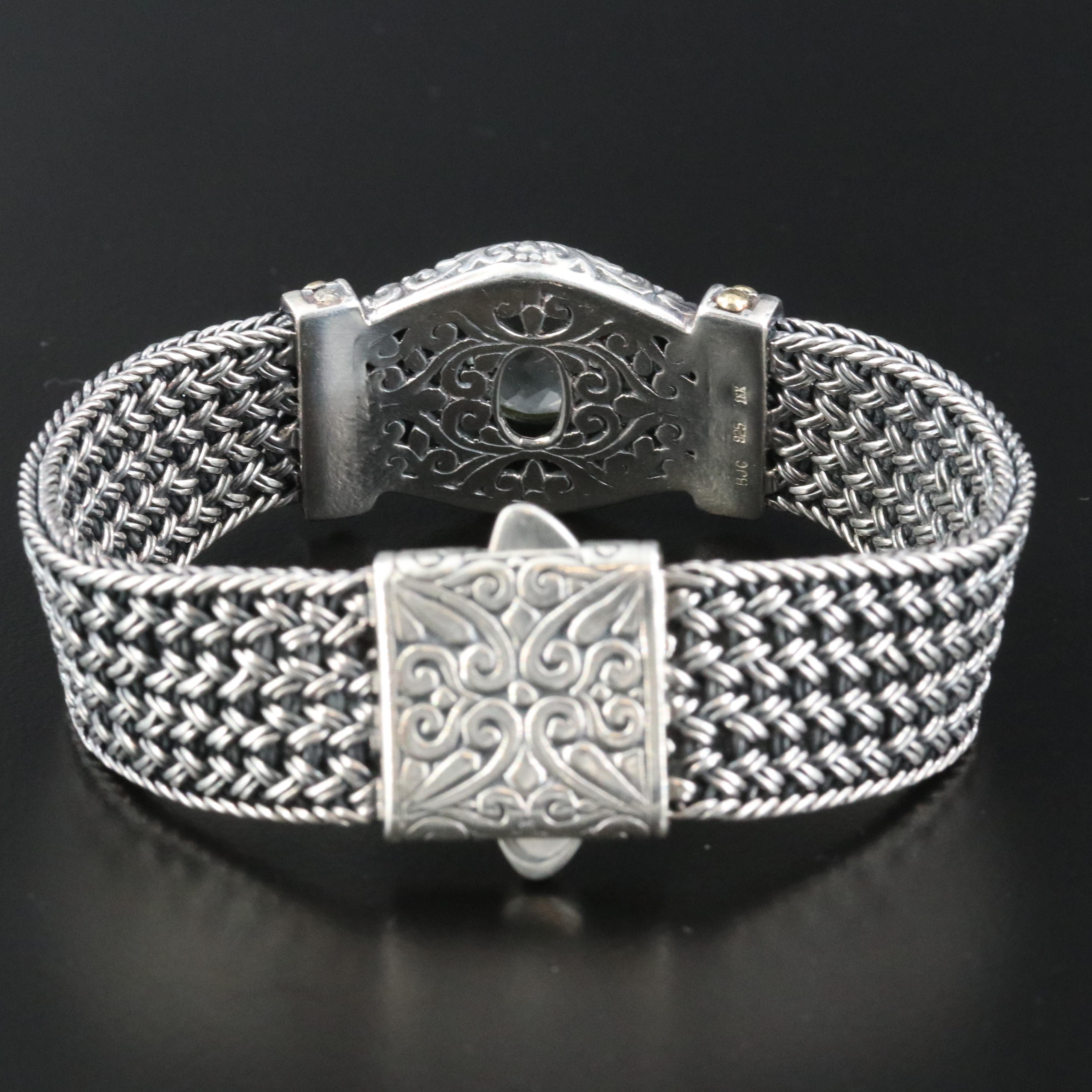 Samuel Benham Sterling Prasiolite Bracelet with 18K Accents