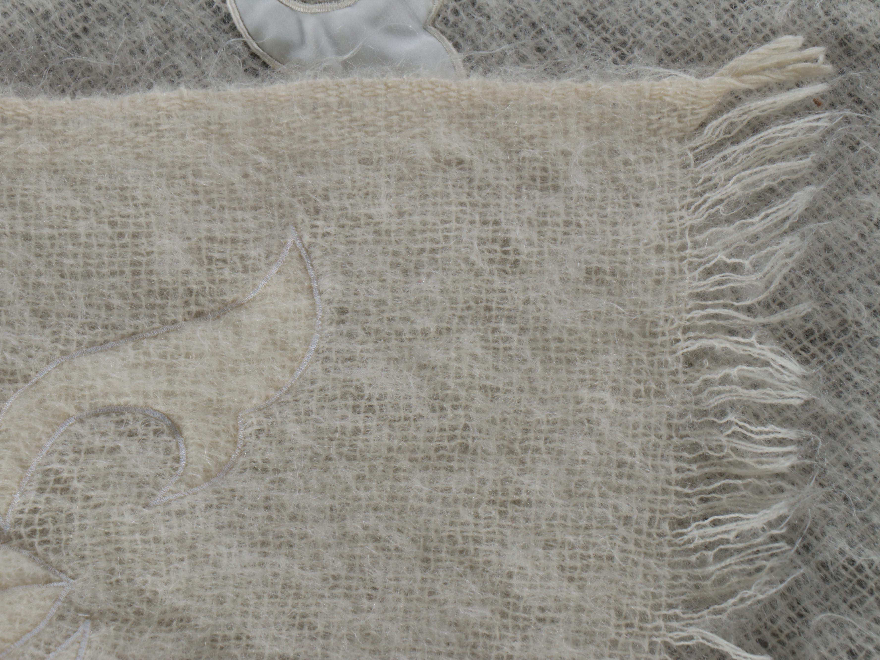 Natori Mohair and Wool Throw Blanket