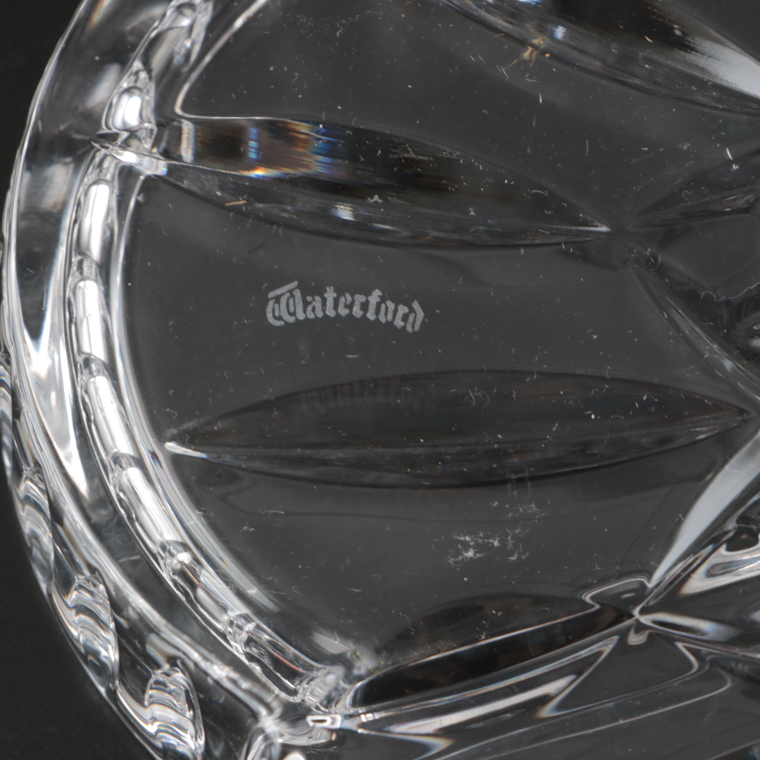 Waterford "Lismore" Cut Crystal Divided Dish with "Colleen" Bowl