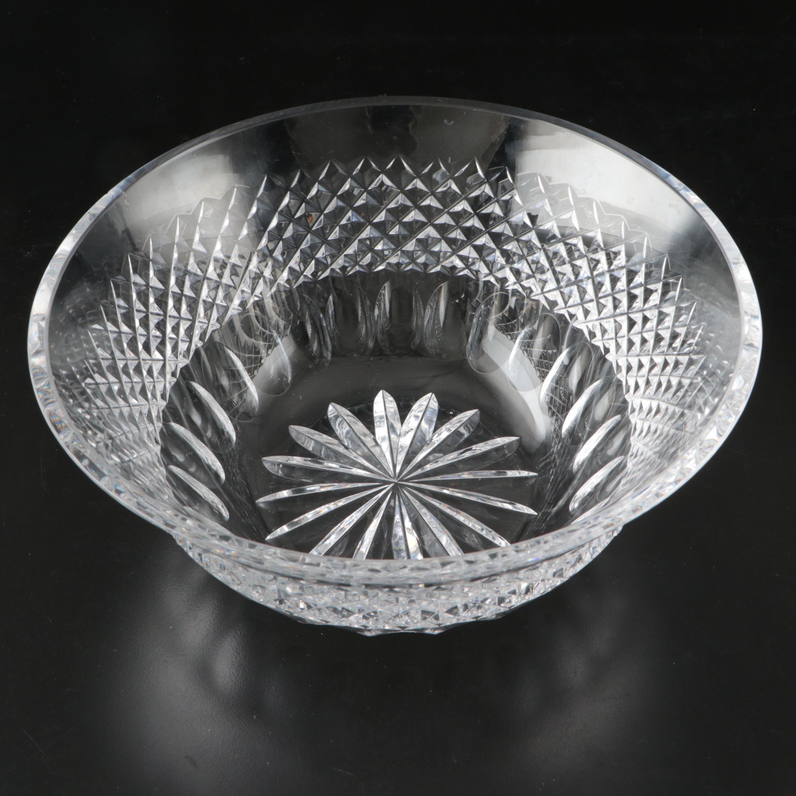 Waterford "Lismore" Cut Crystal Divided Dish with "Colleen" Bowl