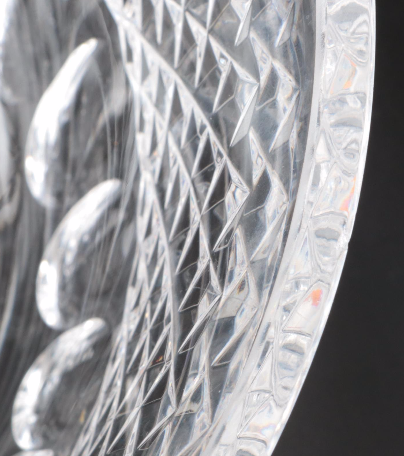 Waterford "Lismore" Cut Crystal Divided Dish with "Colleen" Bowl