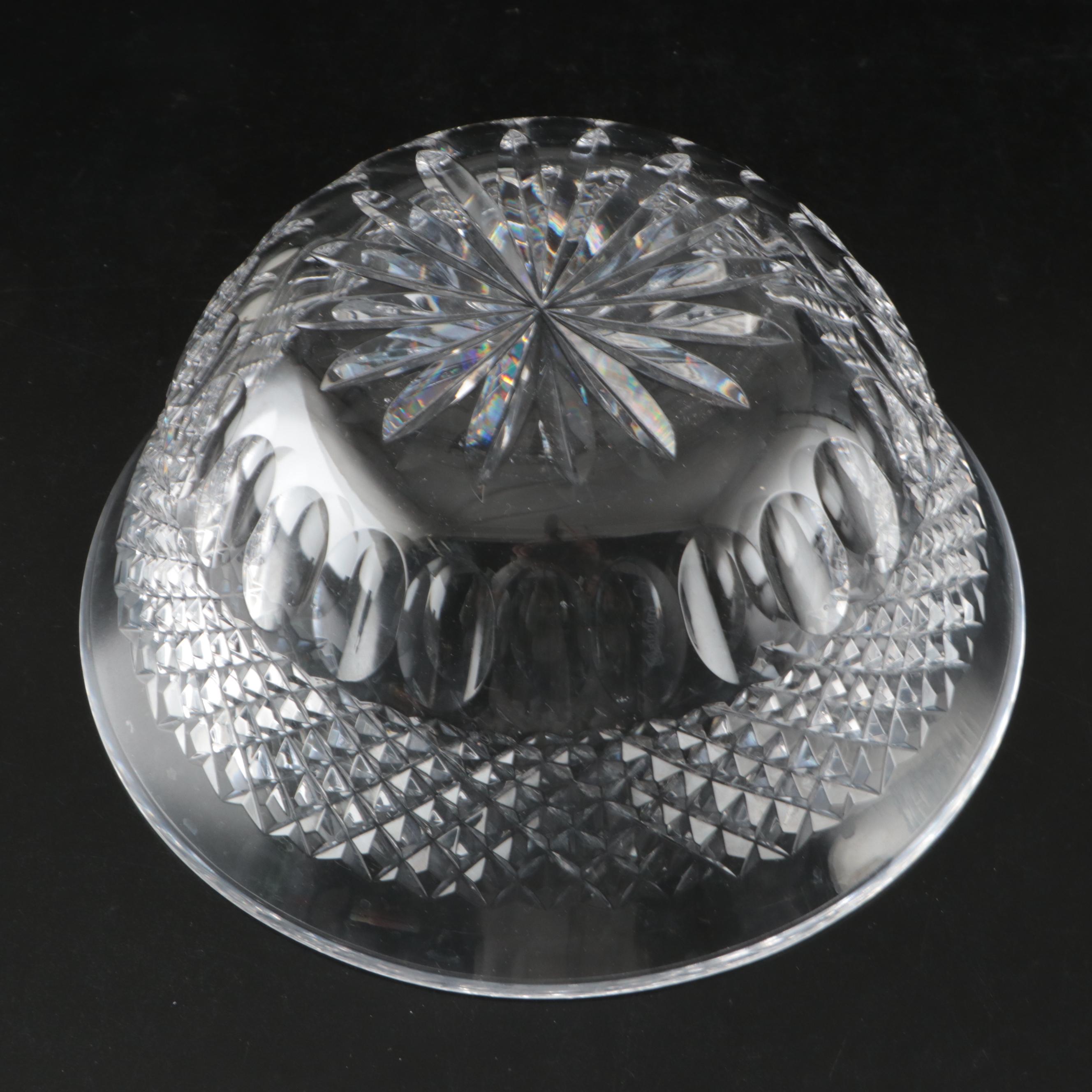 Waterford "Lismore" Cut Crystal Divided Dish with "Colleen" Bowl