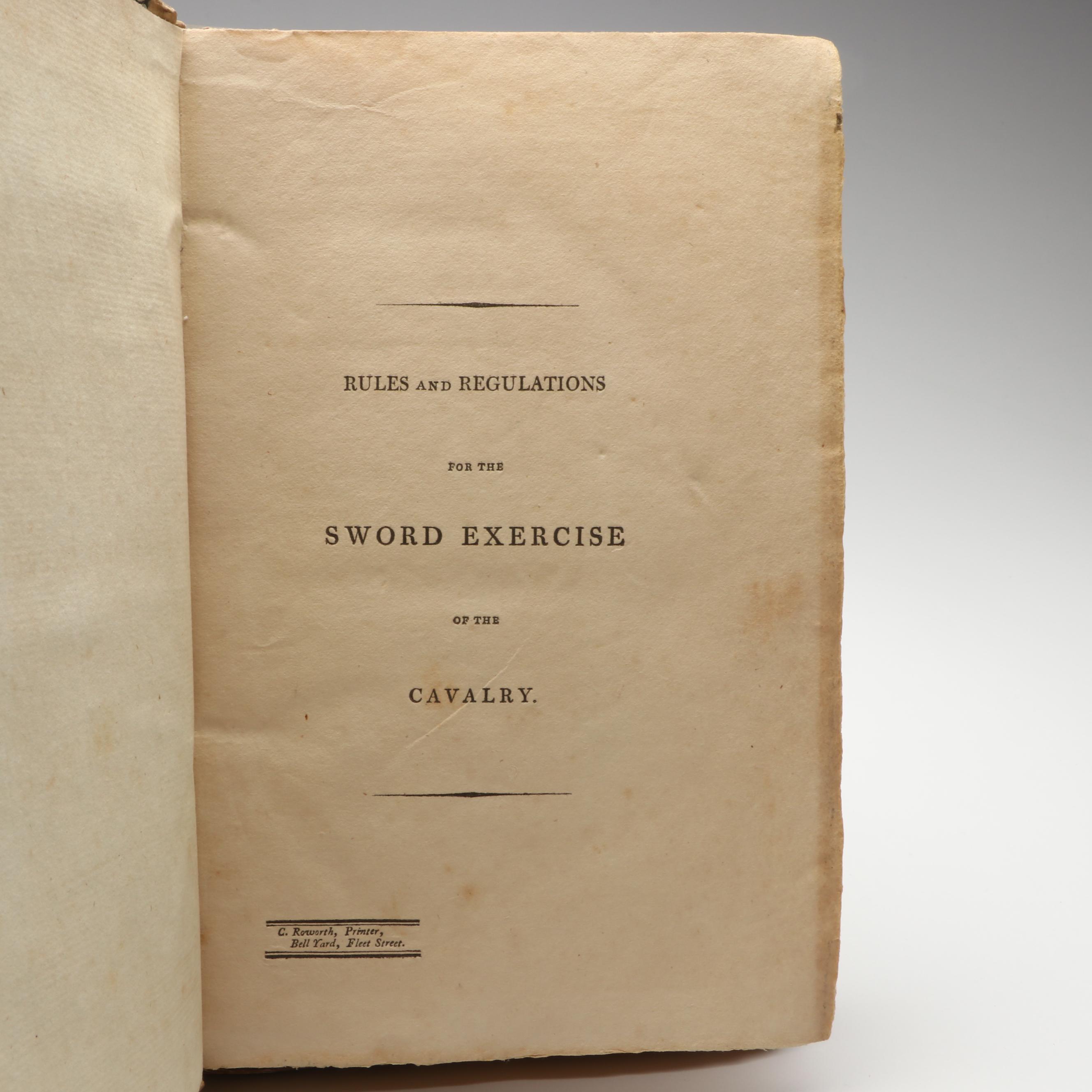 "Rules and Regulations for the Sword Exercise of the Cavalry" by William Fawcett