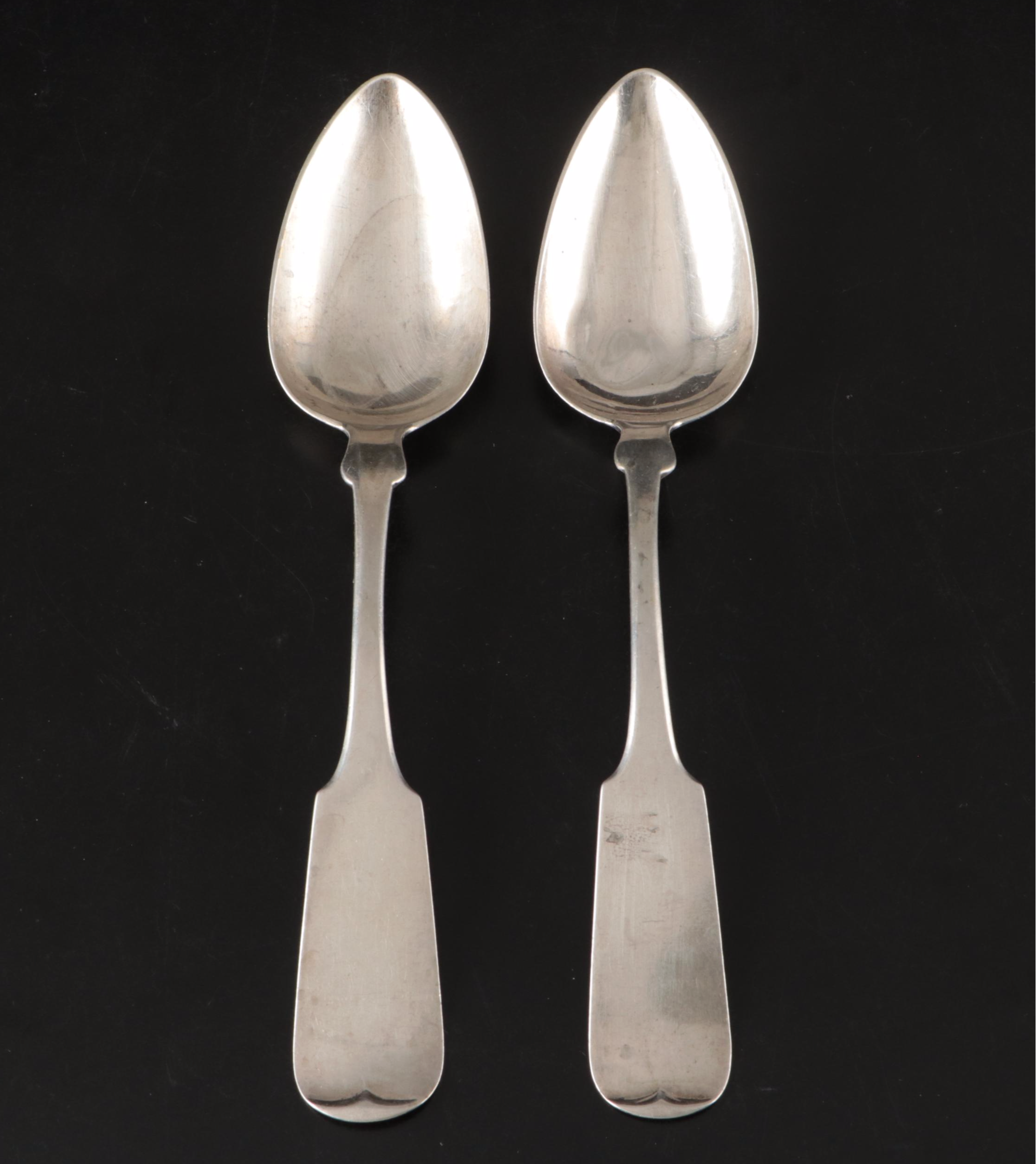 Atkin Brothers Sterling Silver Letter Opener With Coin Silver Spoons