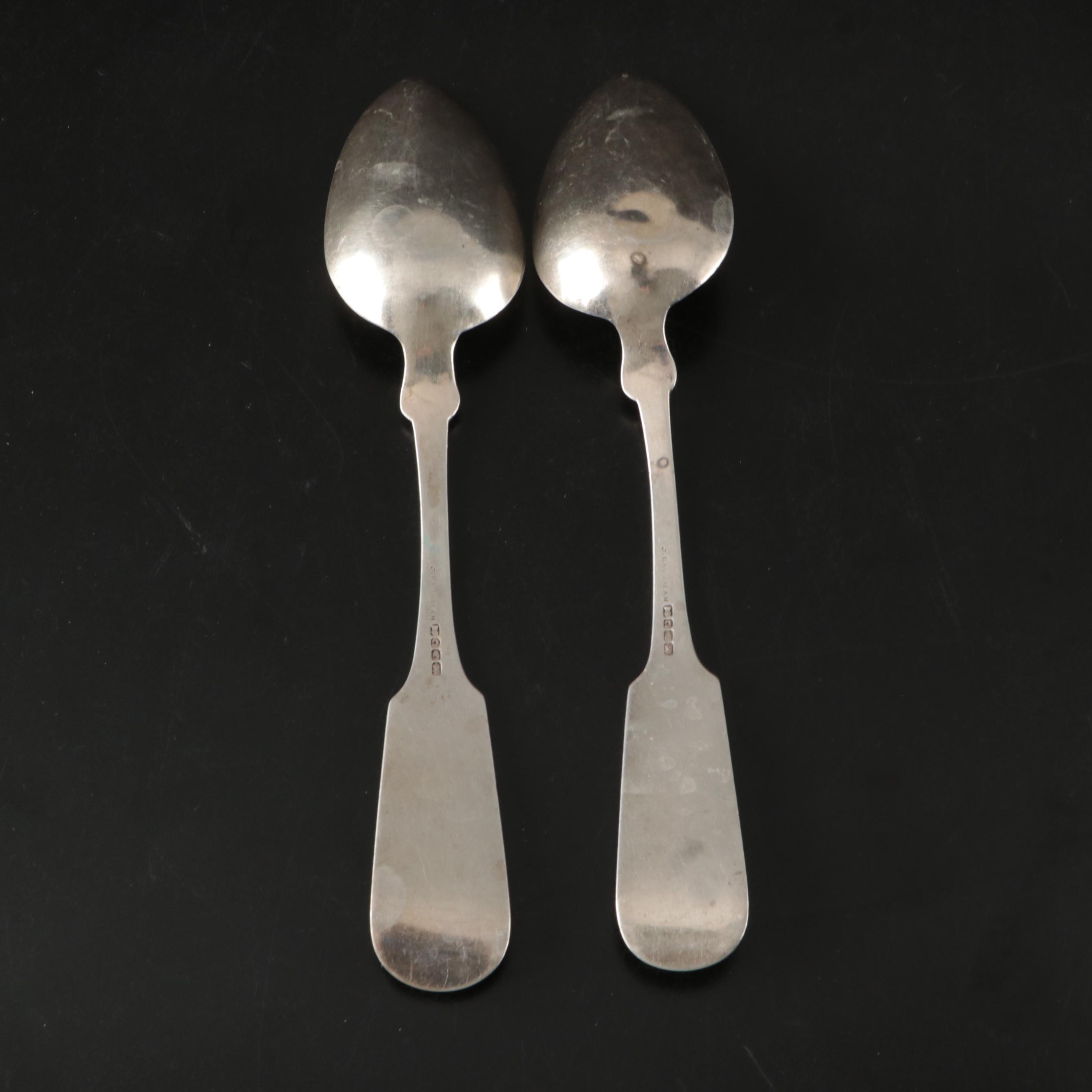 Atkin Brothers Sterling Silver Letter Opener With Coin Silver Spoons