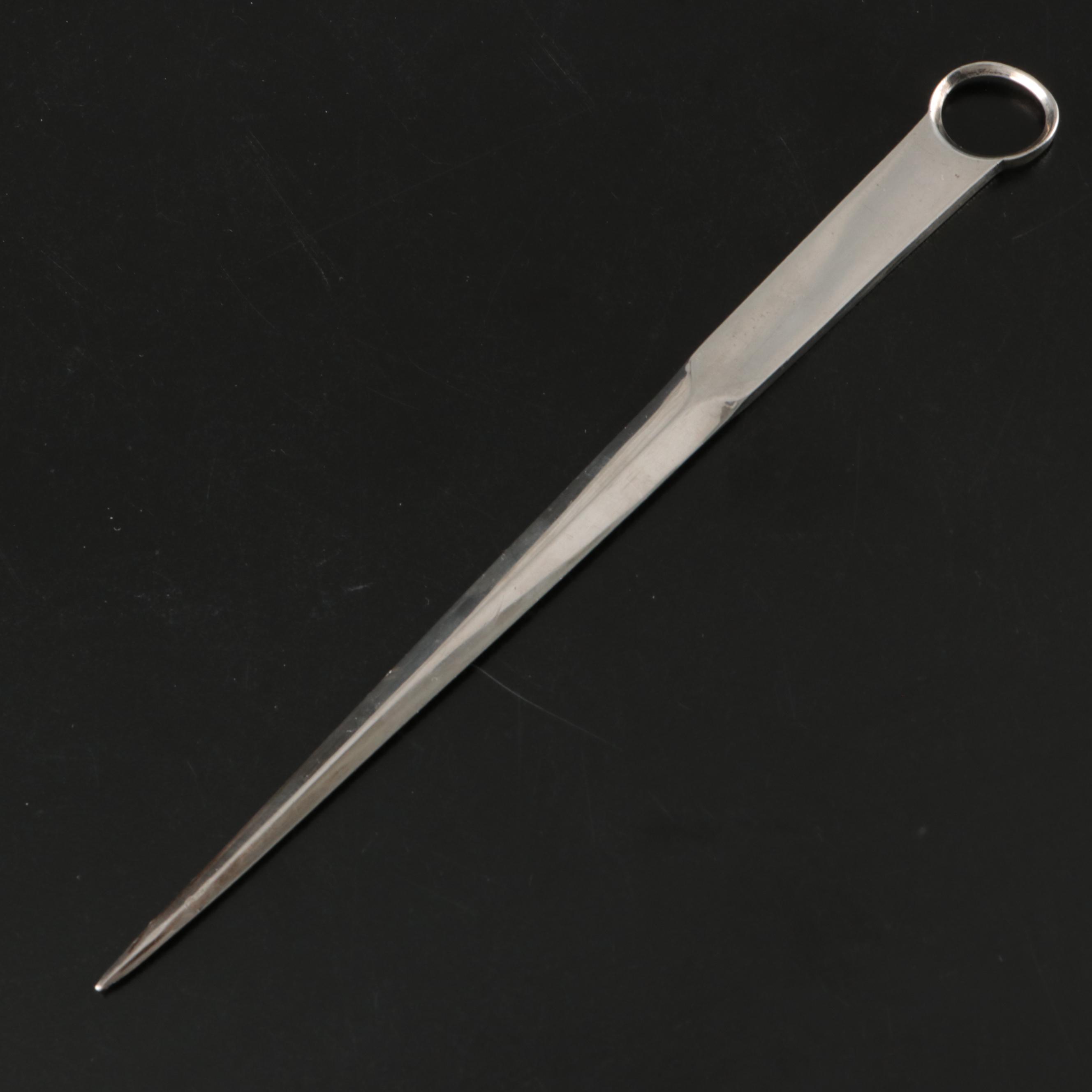 Atkin Brothers Sterling Silver Letter Opener With Coin Silver Spoons