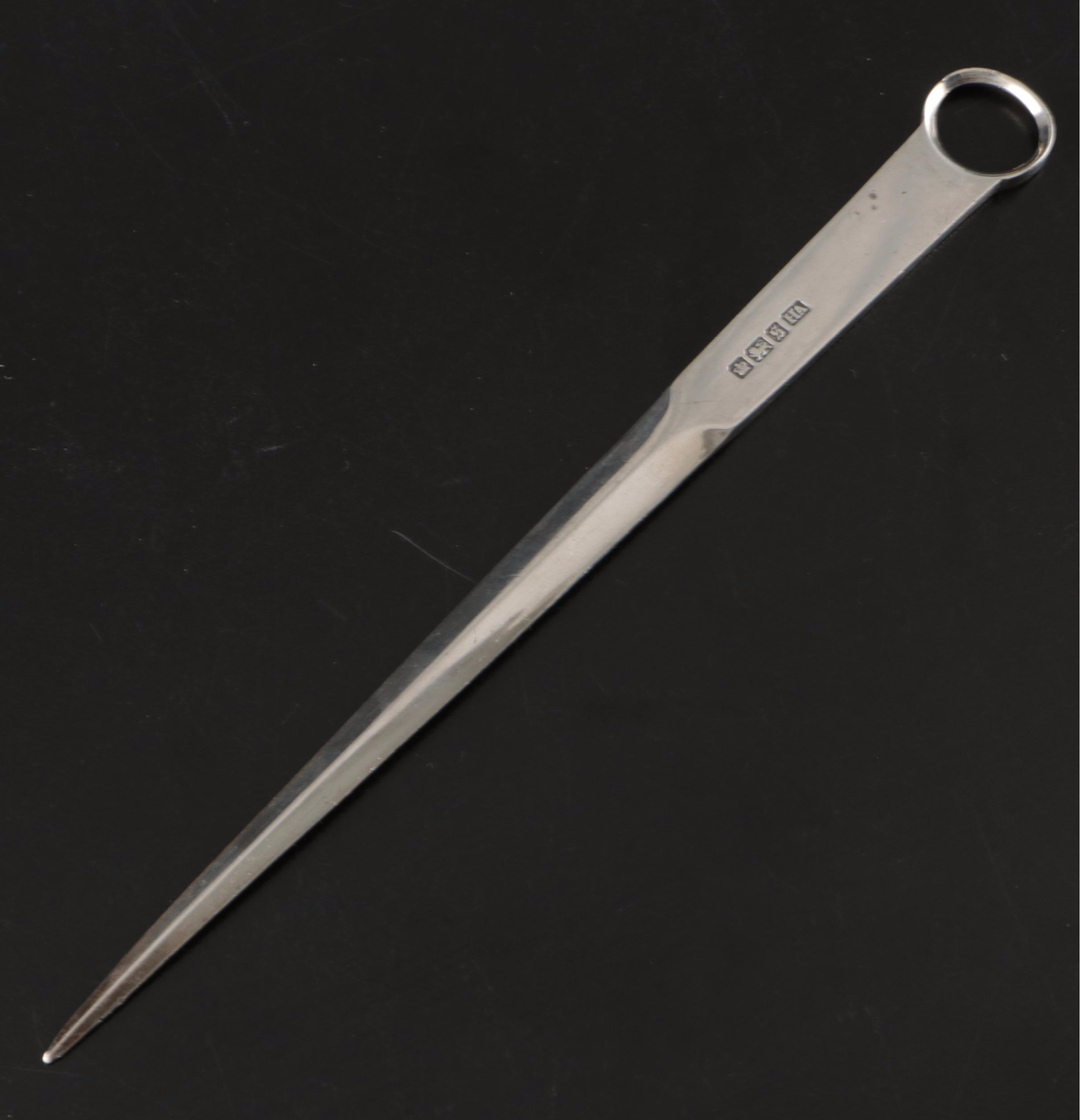 Atkin Brothers Sterling Silver Letter Opener With Coin Silver Spoons