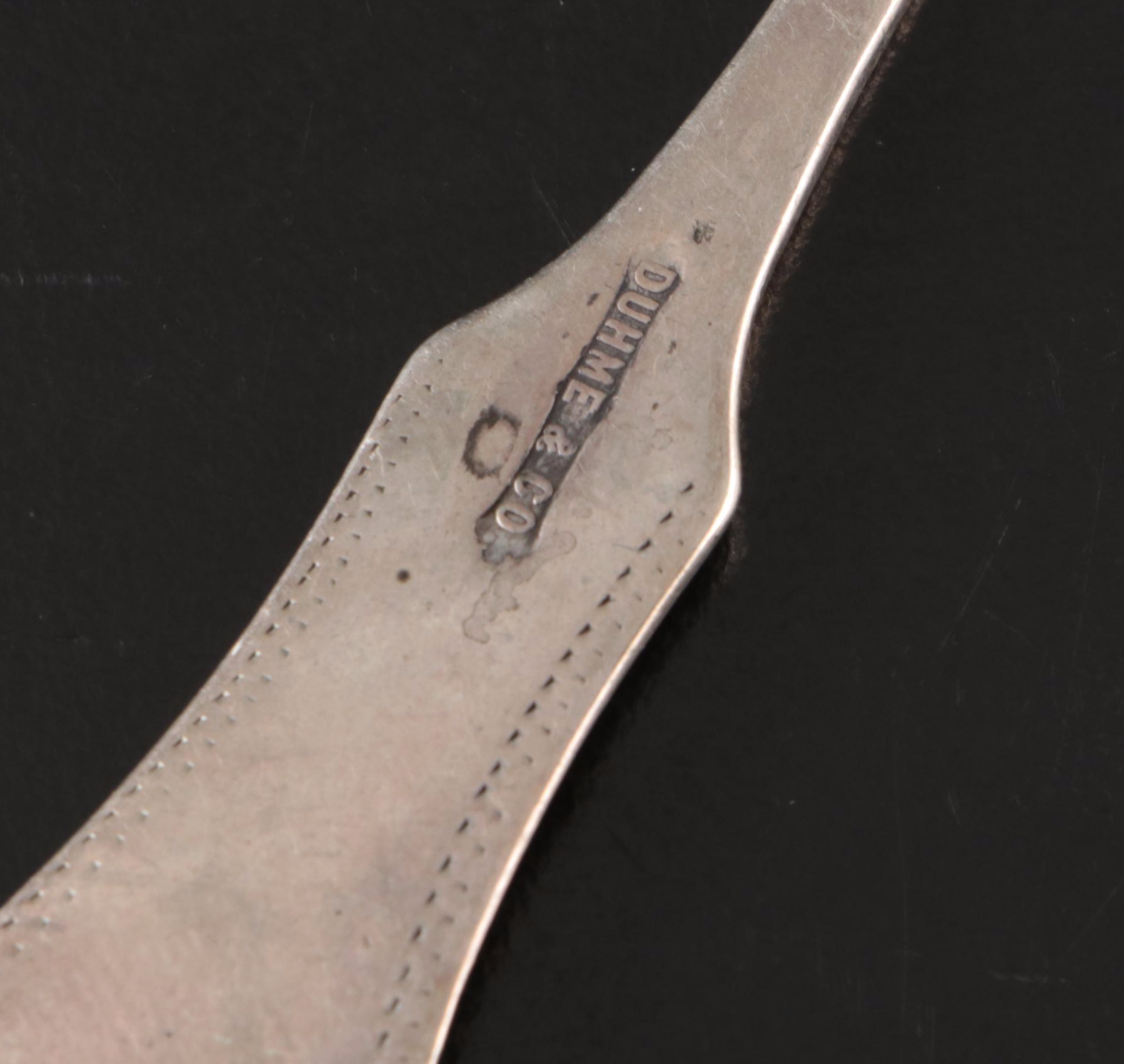 Atkin Brothers Sterling Silver Letter Opener With Coin Silver Spoons