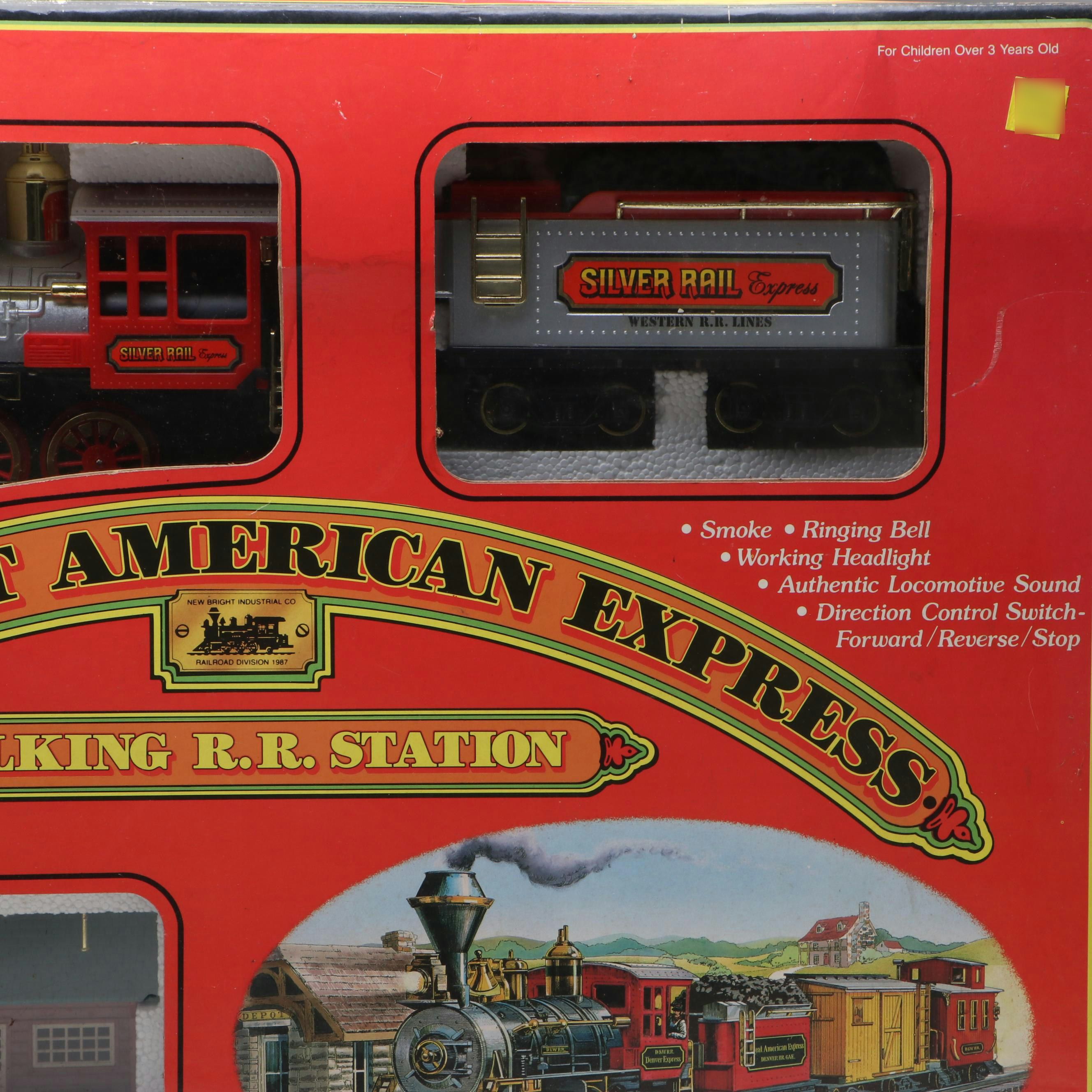 New Bright "The Great American Express" G Scale Talking Railroad Station, 1988