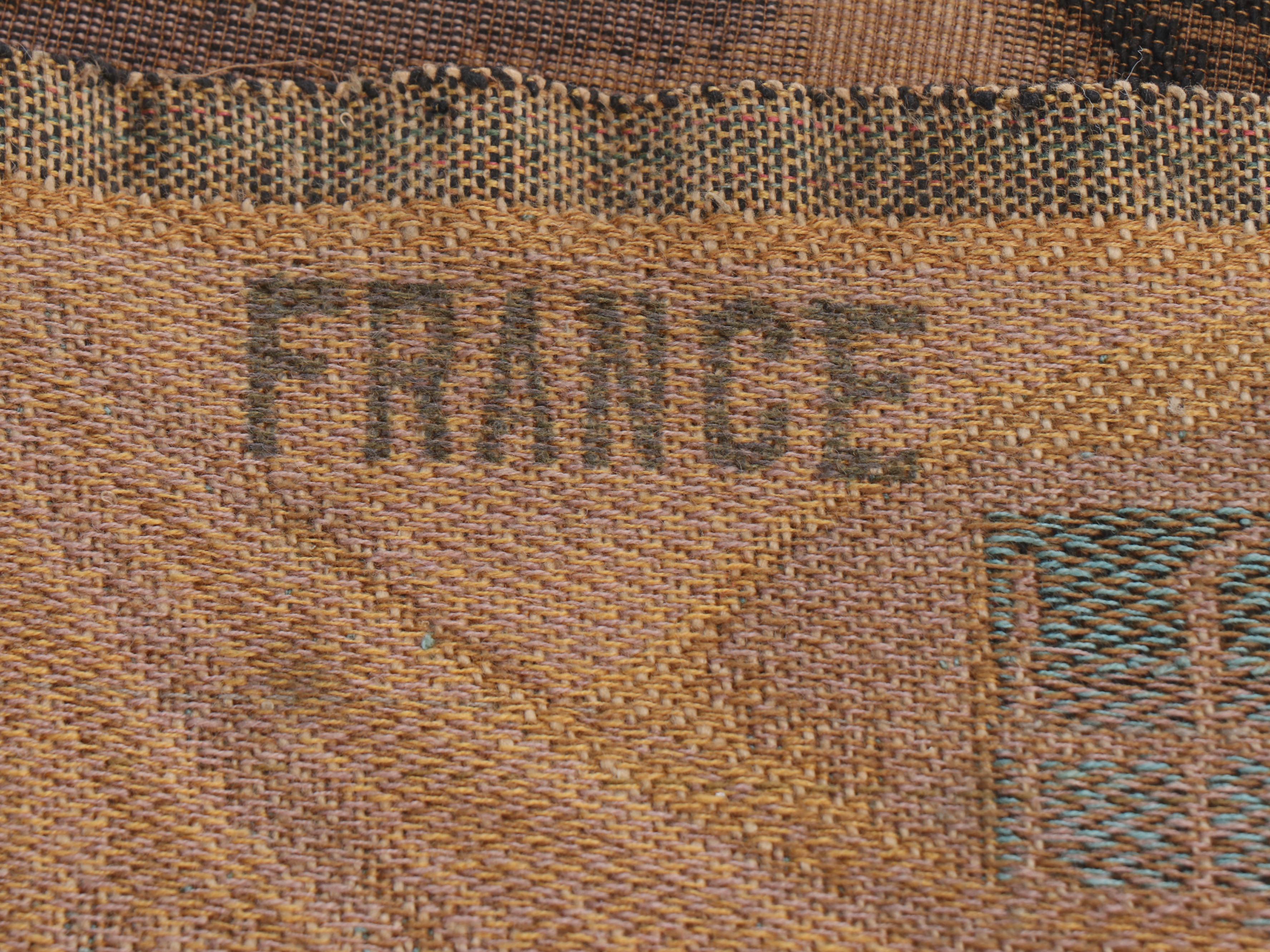 French Aubusson Style Tavern Scene Woven Tapestry