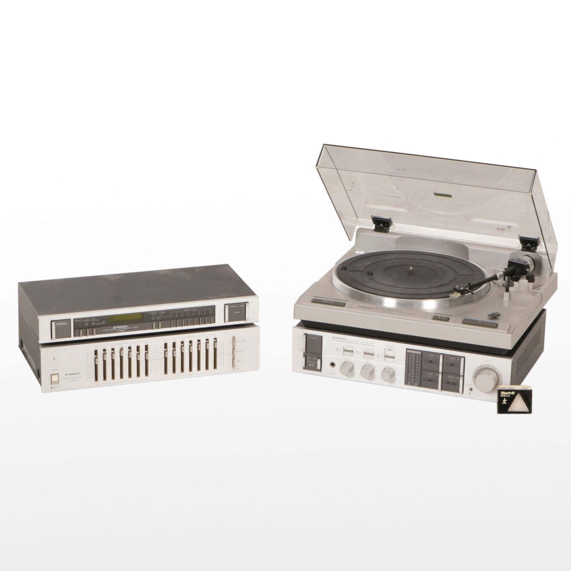 Pioneer Turntable, Amplifier, Tuner, and Equalizer, Late 20th Century