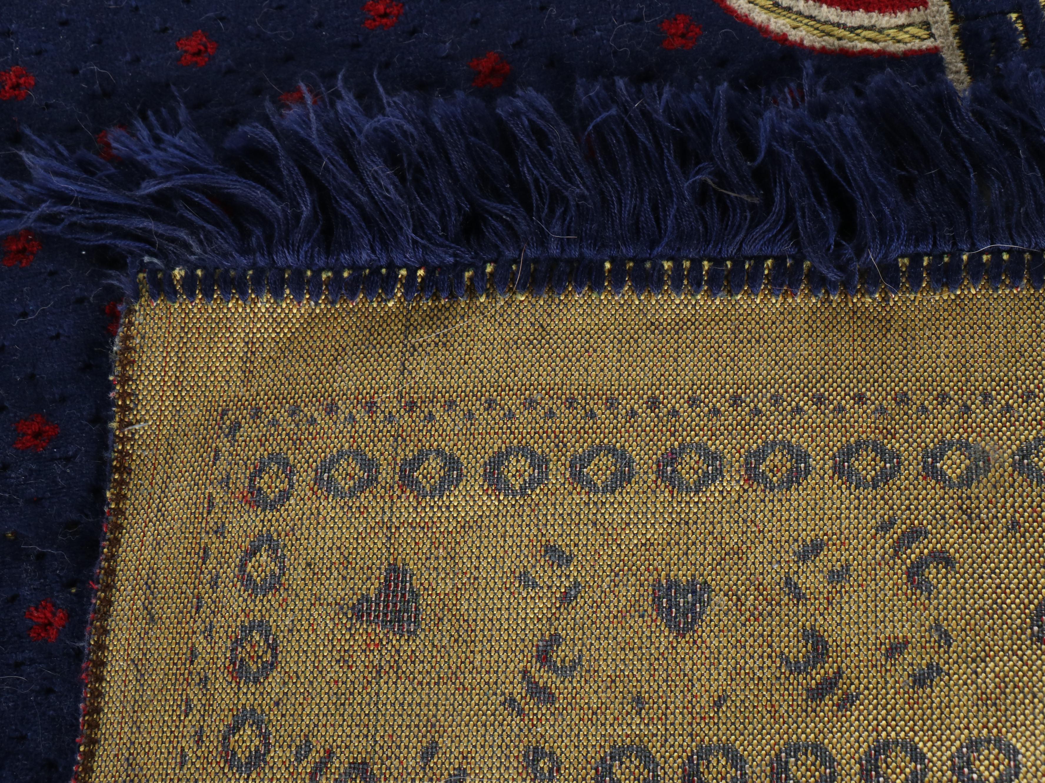 6'8 x 3'2 Bukhara Textile Turkish Rug with Peacock Wall Rug