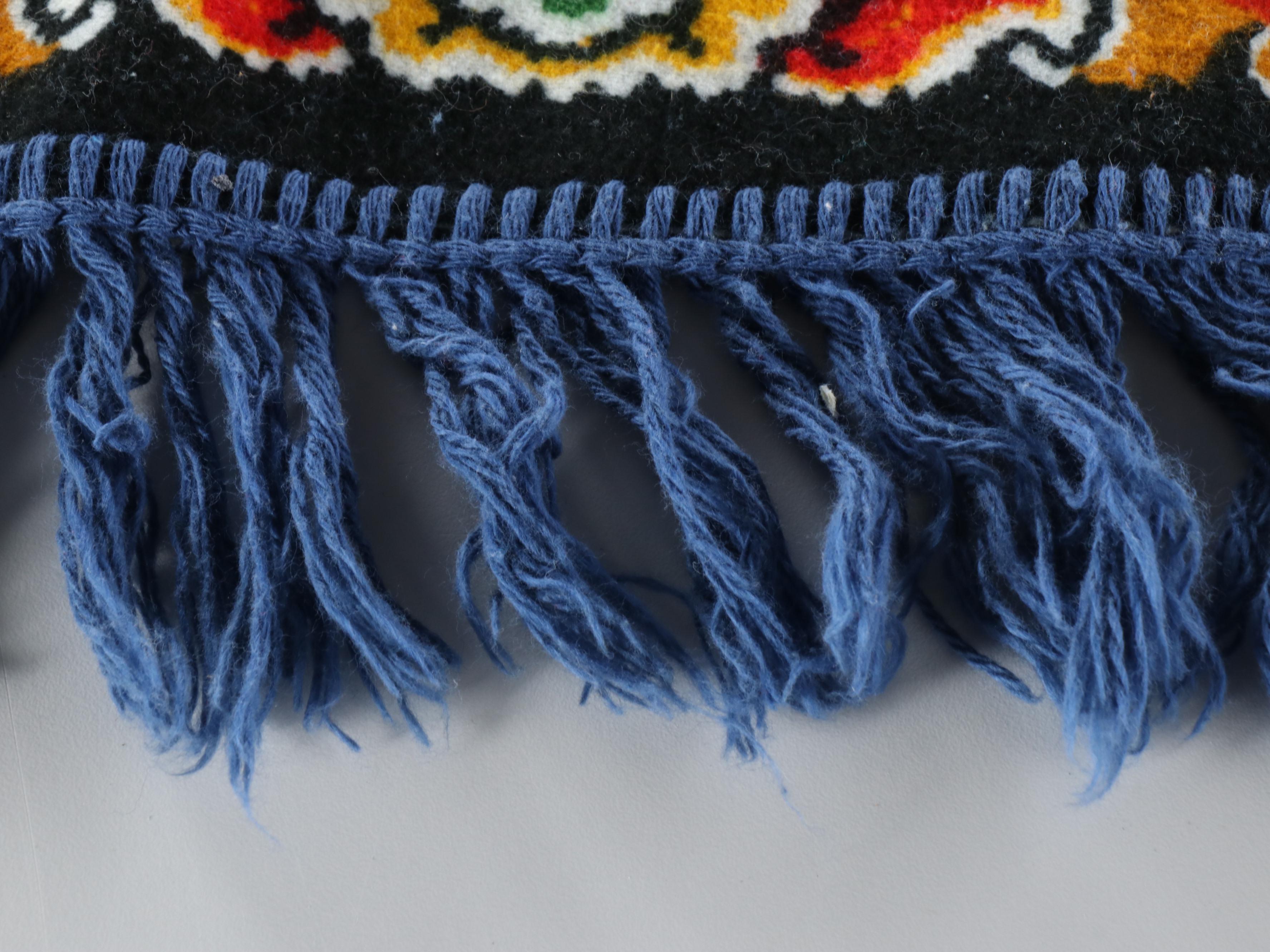 6'8 x 3'2 Bukhara Textile Turkish Rug with Peacock Wall Rug