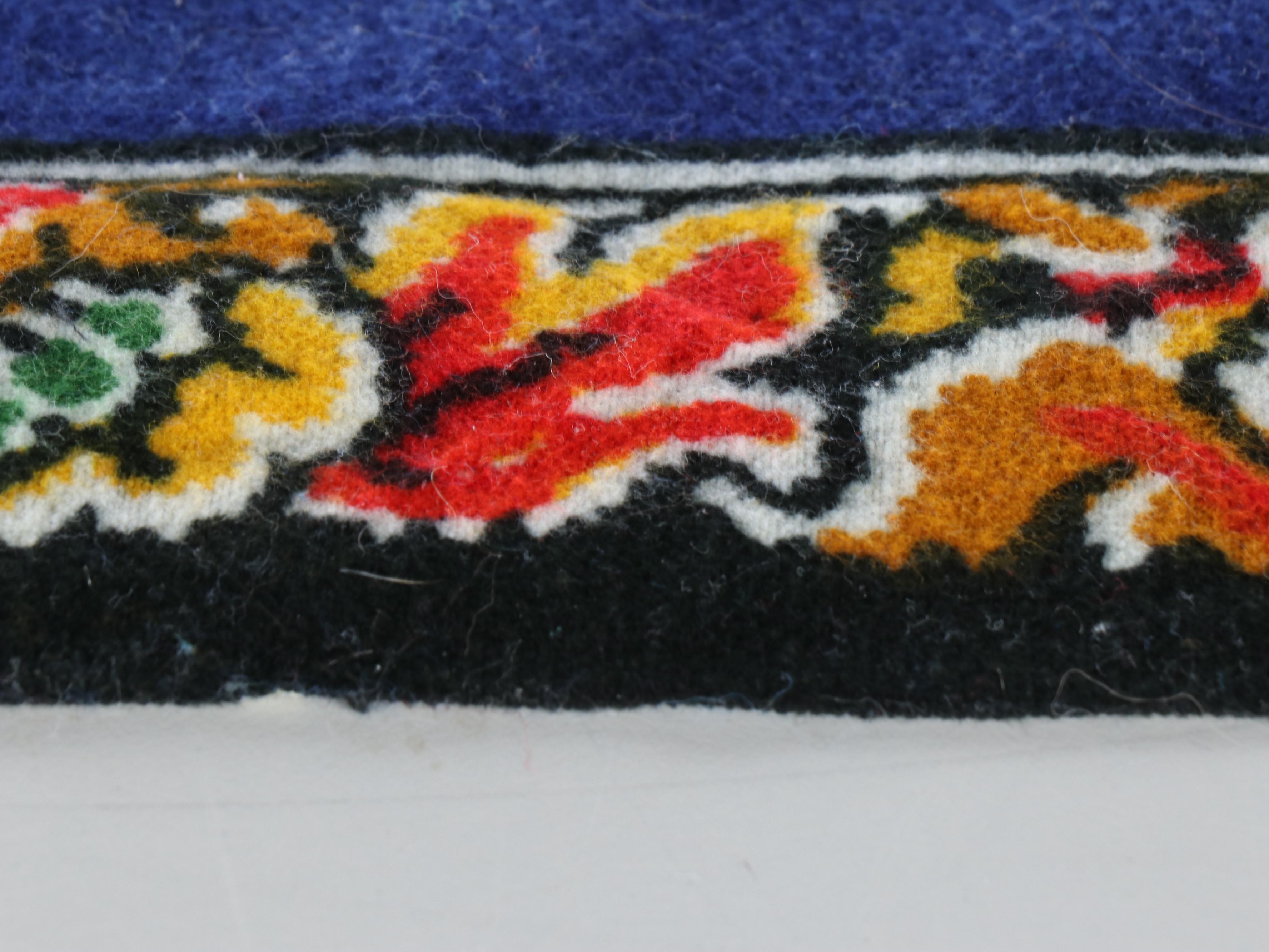 6'8 x 3'2 Bukhara Textile Turkish Rug with Peacock Wall Rug