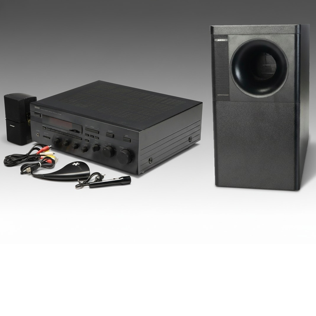 Yamaha Stereo Receiver with Bose Acoustimass 15 Home Theater System and Speakers