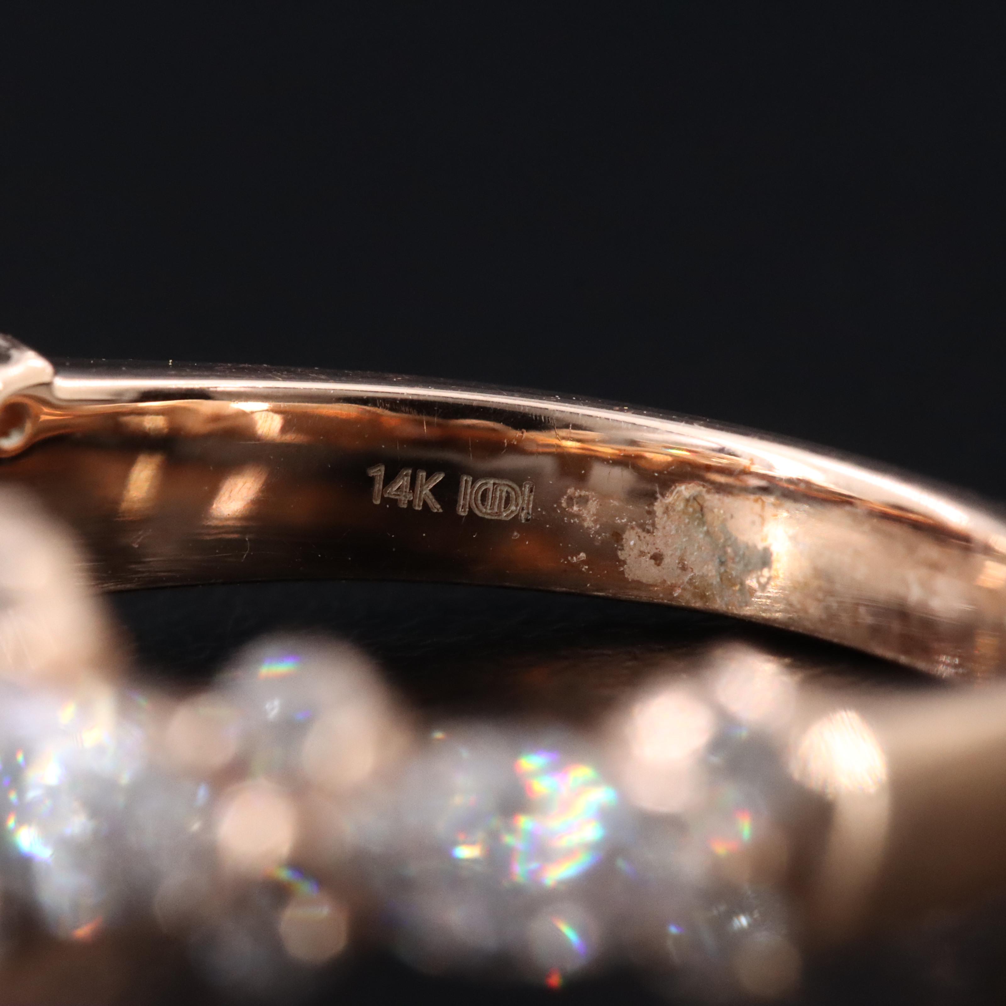 14K Rose Gold 3.11 CTW Lab Grown Diamond Ring with Online IGI Report