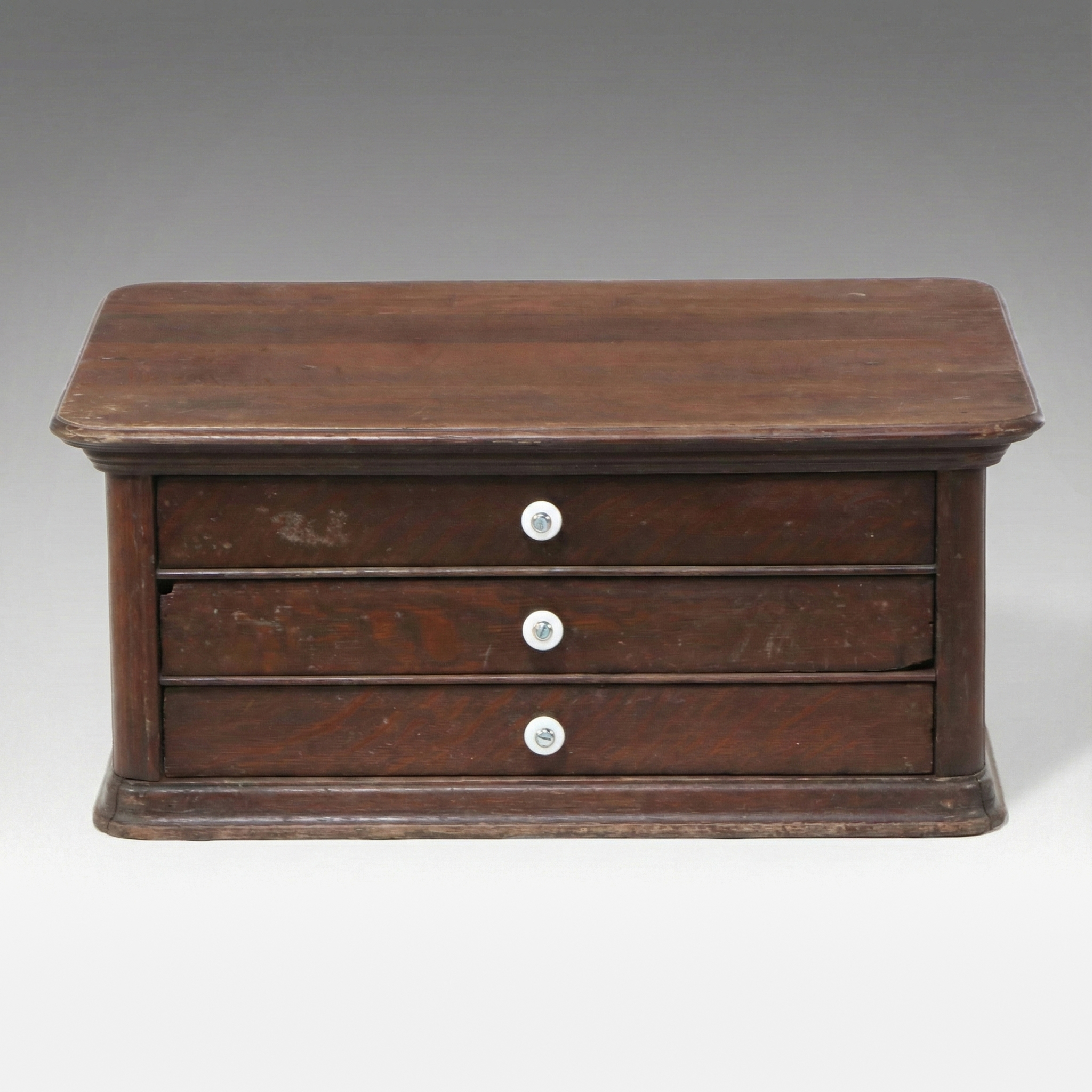 Victorian Dark Oak Spool Cabinet
