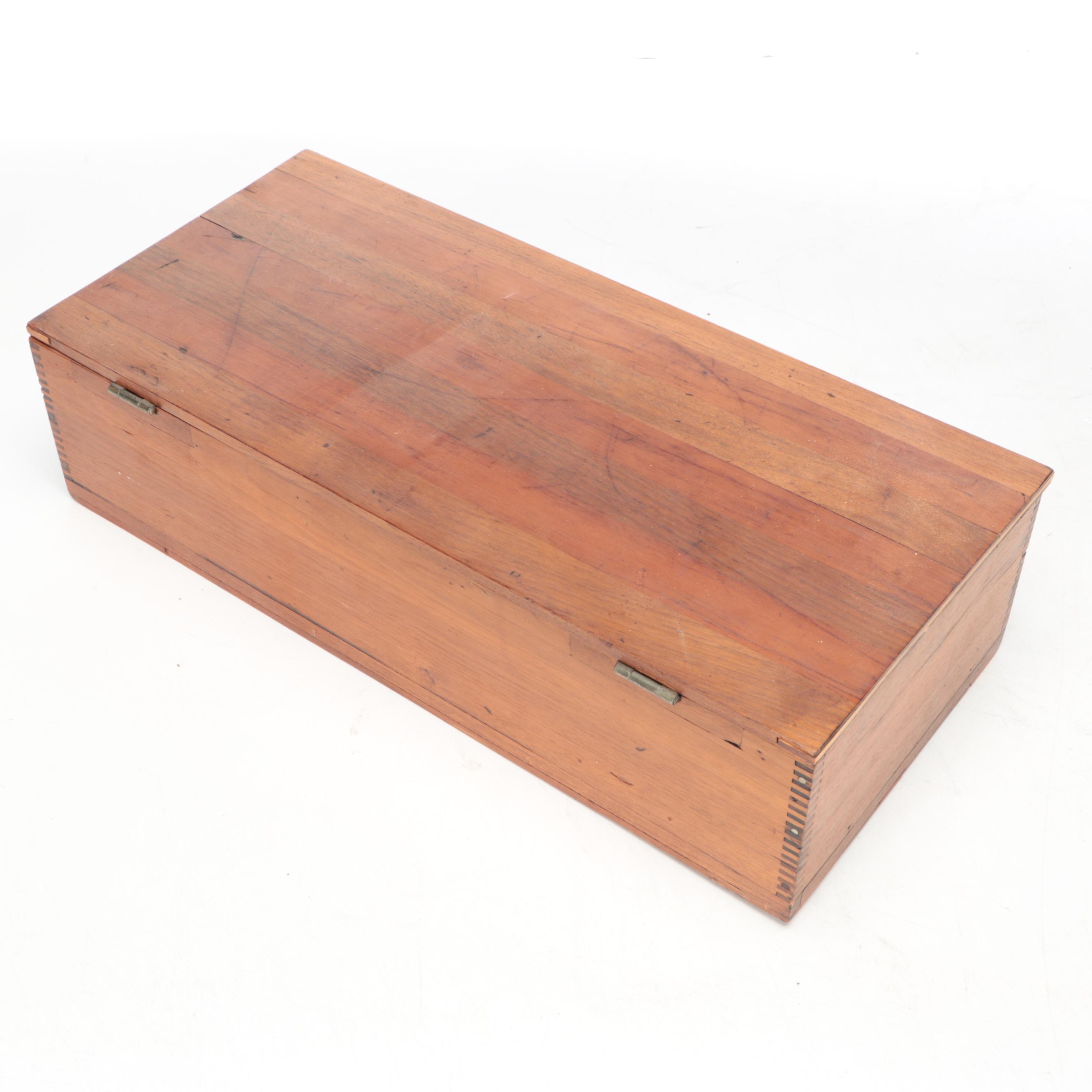 Wooden Wall Cabinet with Wooden Chest