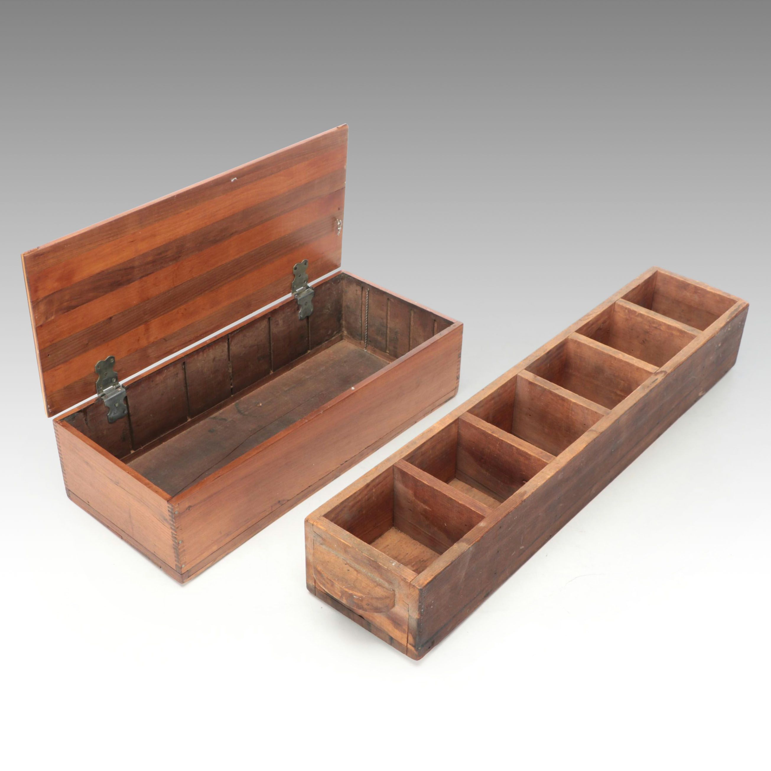 Wooden Wall Cabinet with Wooden Chest