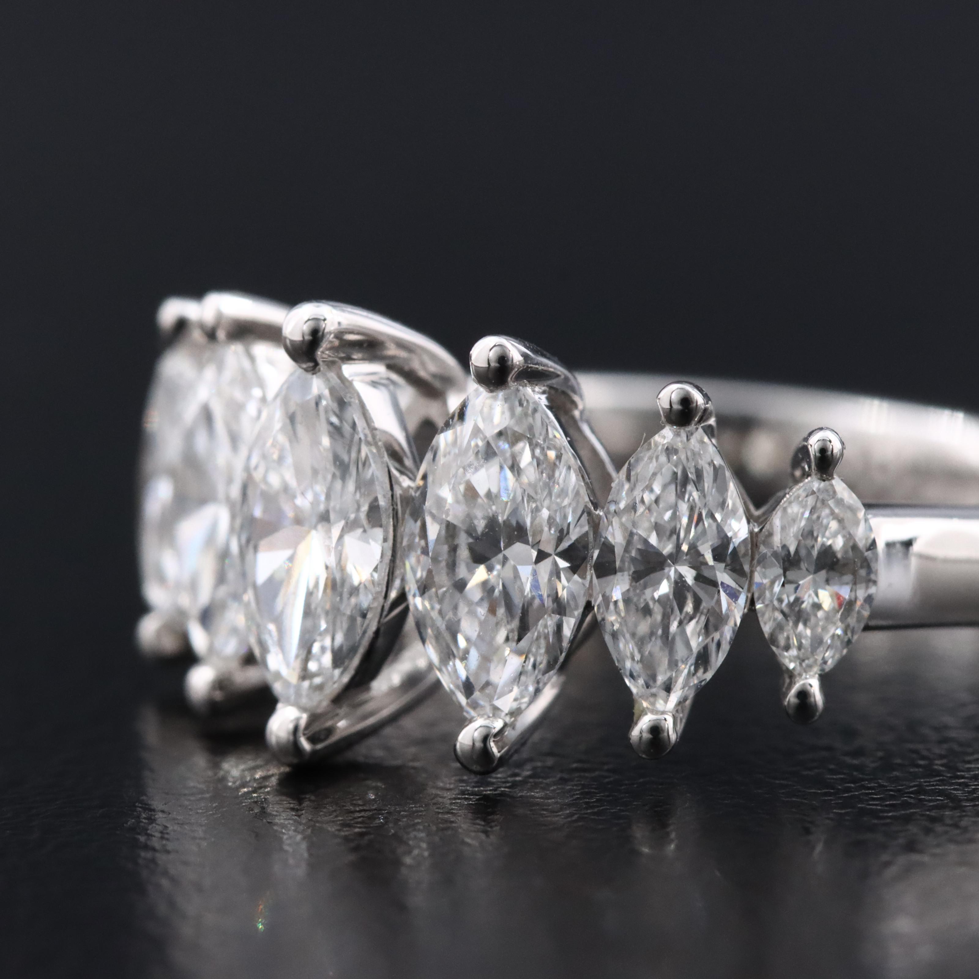 14K 2.12 CTW Lab Grown Diamond Pyramid Ring