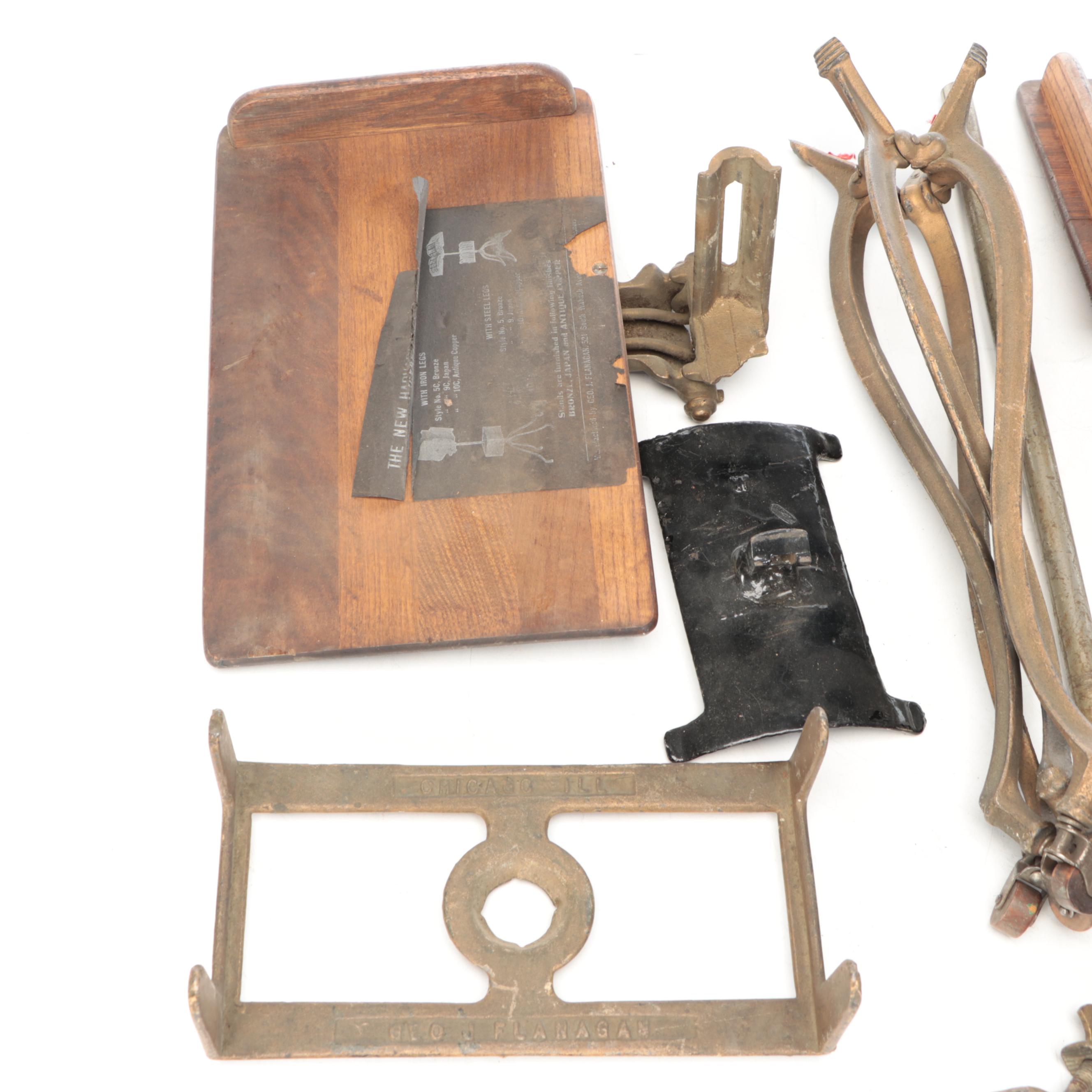 "Webster's International Dictionary" with Wooden Dictionary Holder