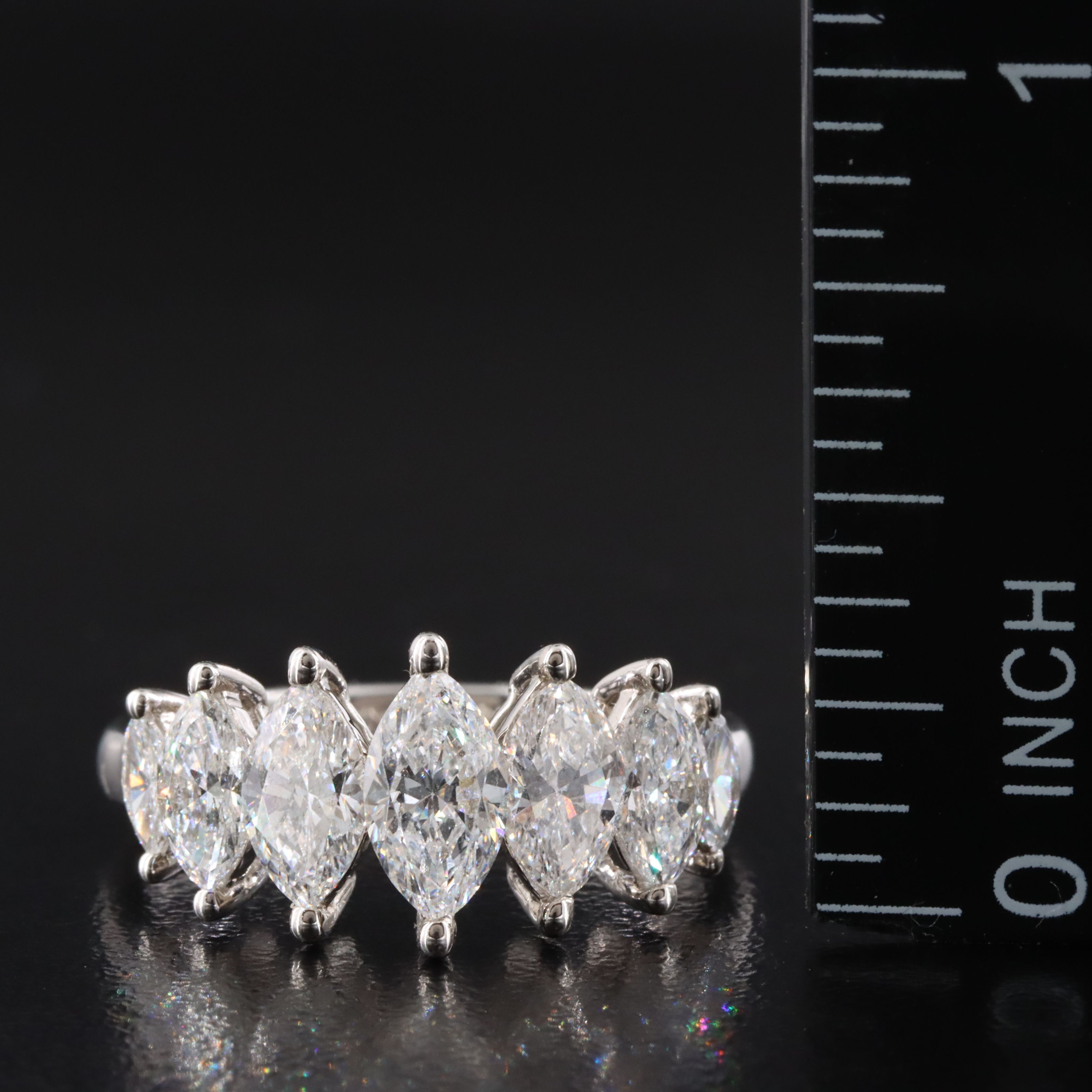 14K 2.06 CTW Lab Grown Diamond Pyramid Ring