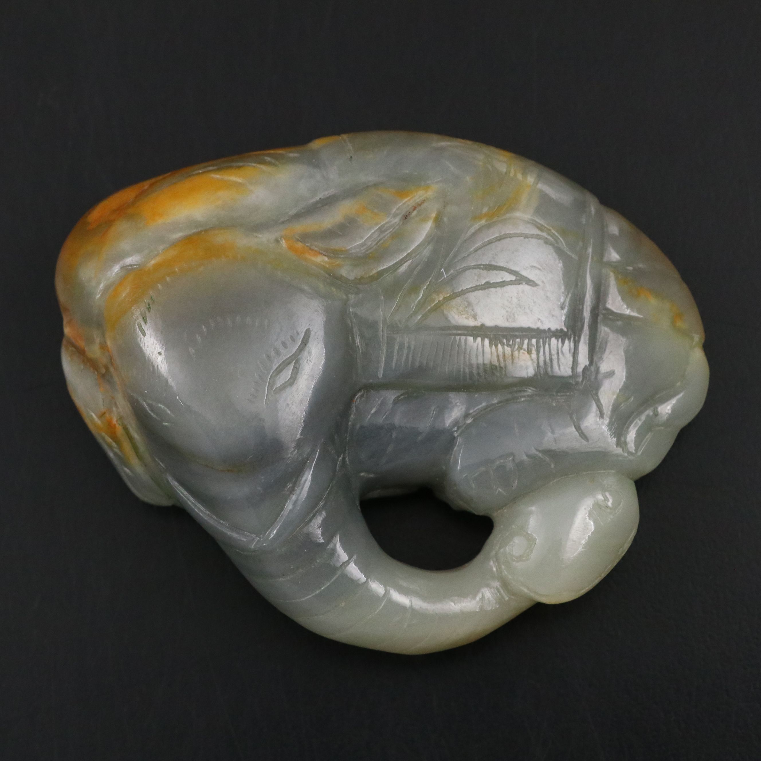 Chinese Carved Jade Elephant