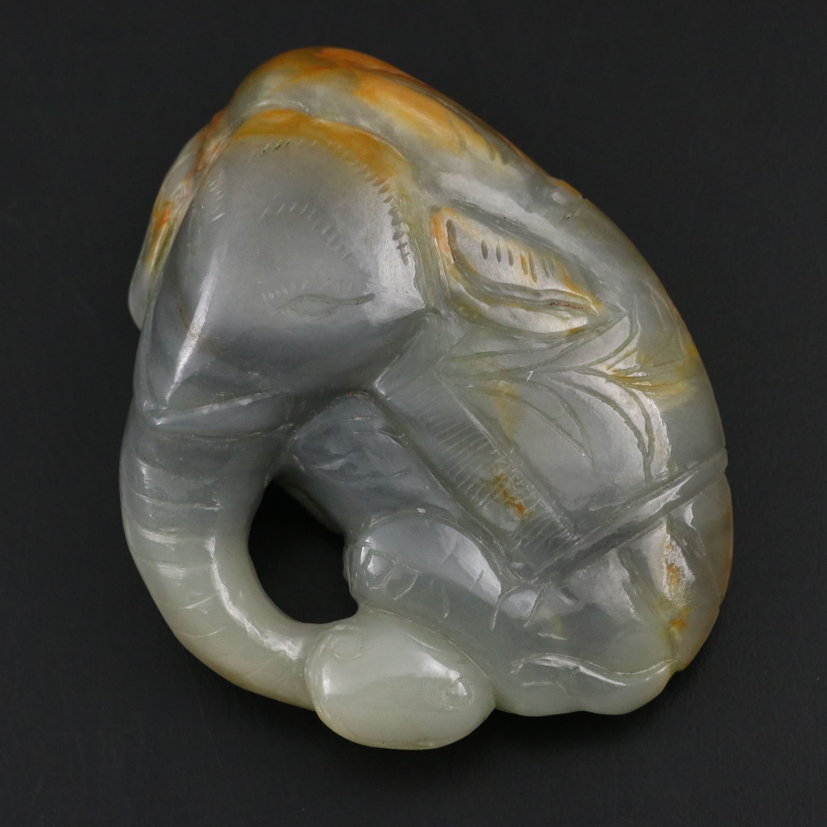 Chinese Carved Jade Elephant