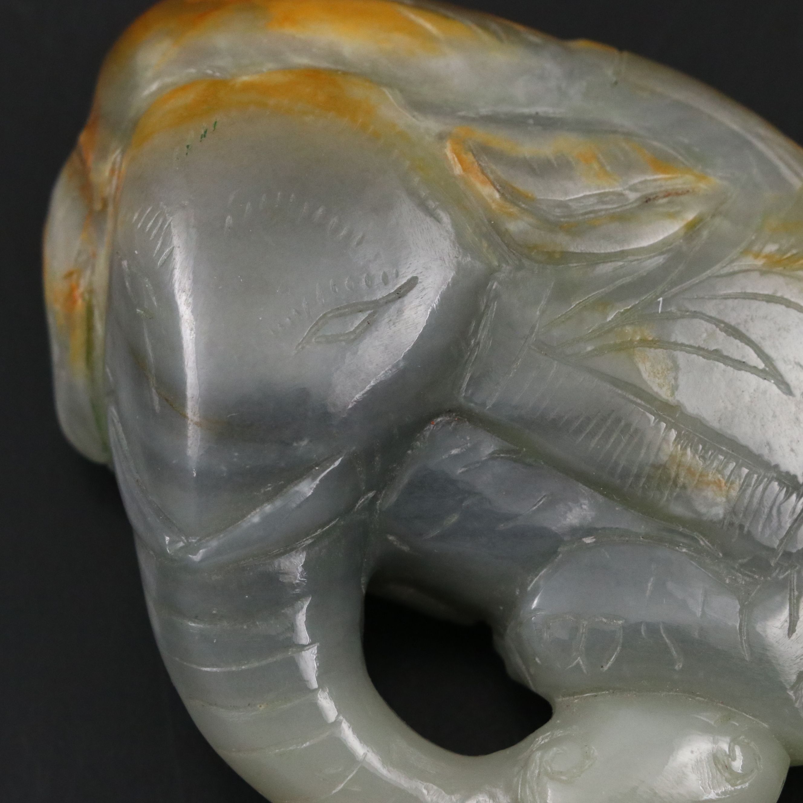 Chinese Carved Jade Elephant