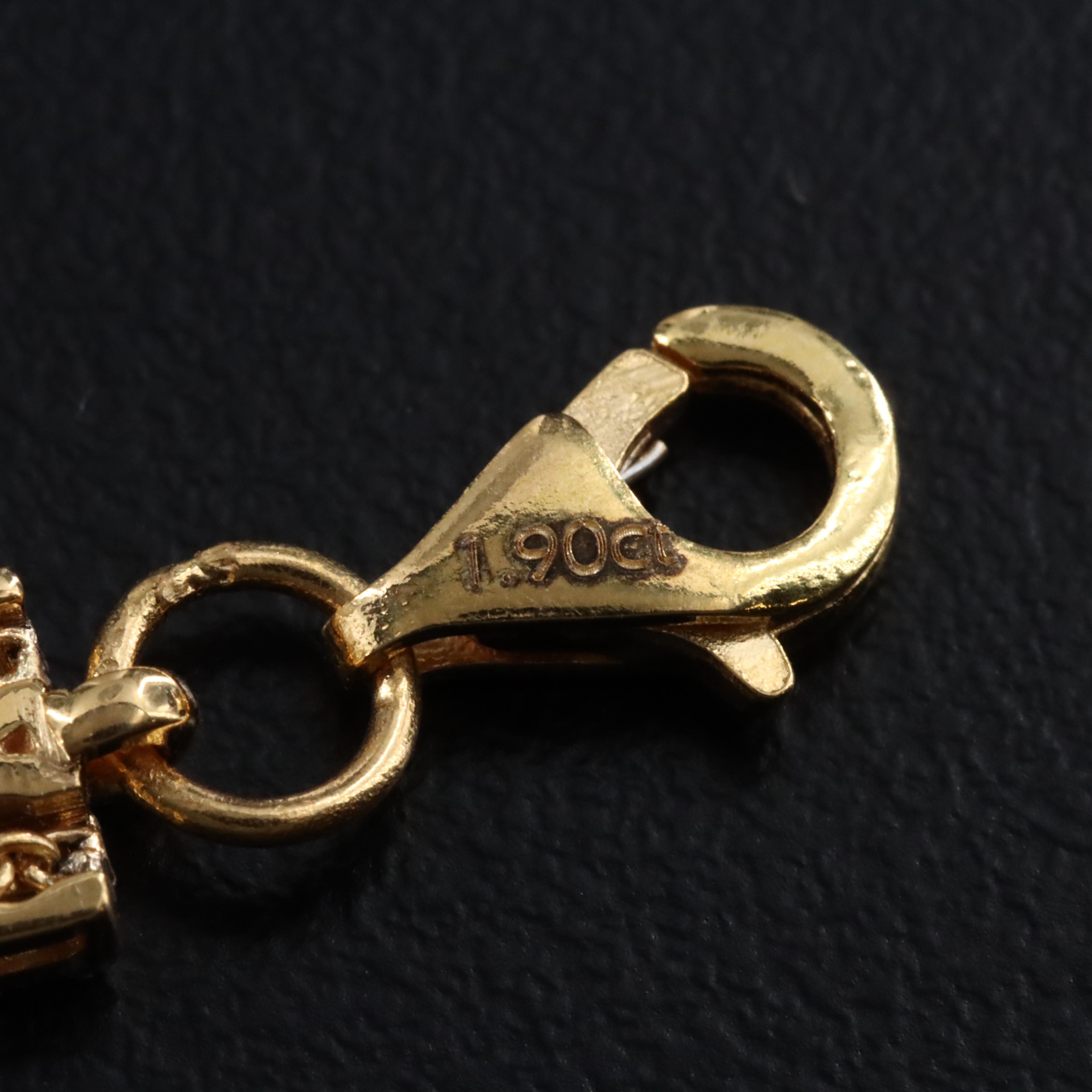 18K 1.90 CTW Diamond Station Bracelet