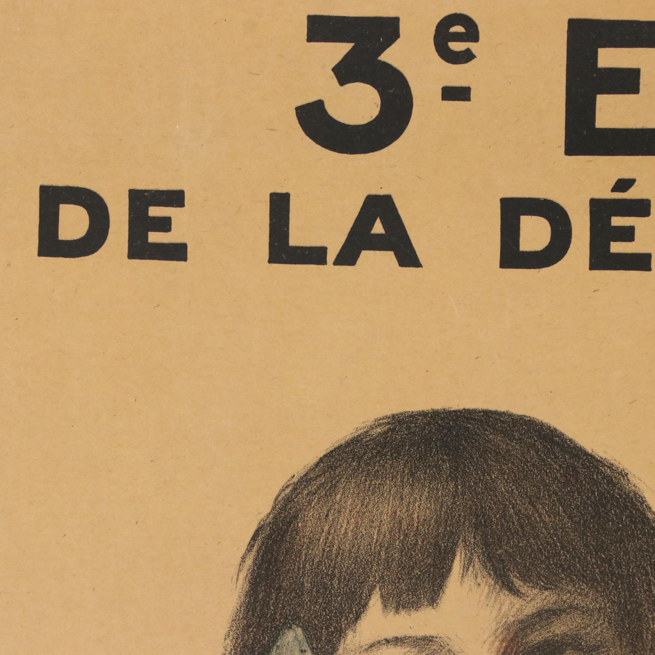 After Auguste LeRoux Color Lithograph "3ᵉ Emprunt de la Défense Nationale"