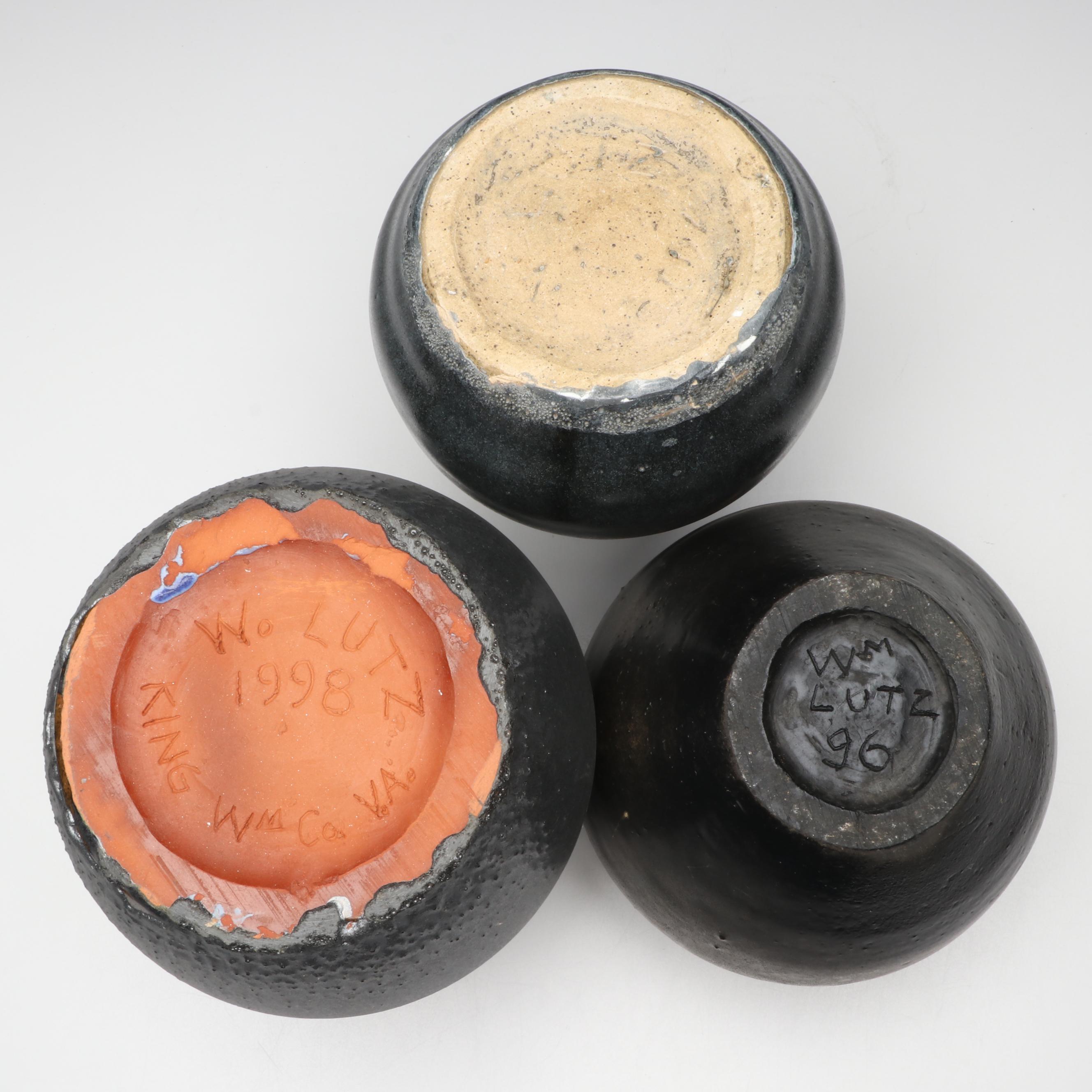 Artist Signed Metallic Glaze and Other Studio Art Pottery Vases