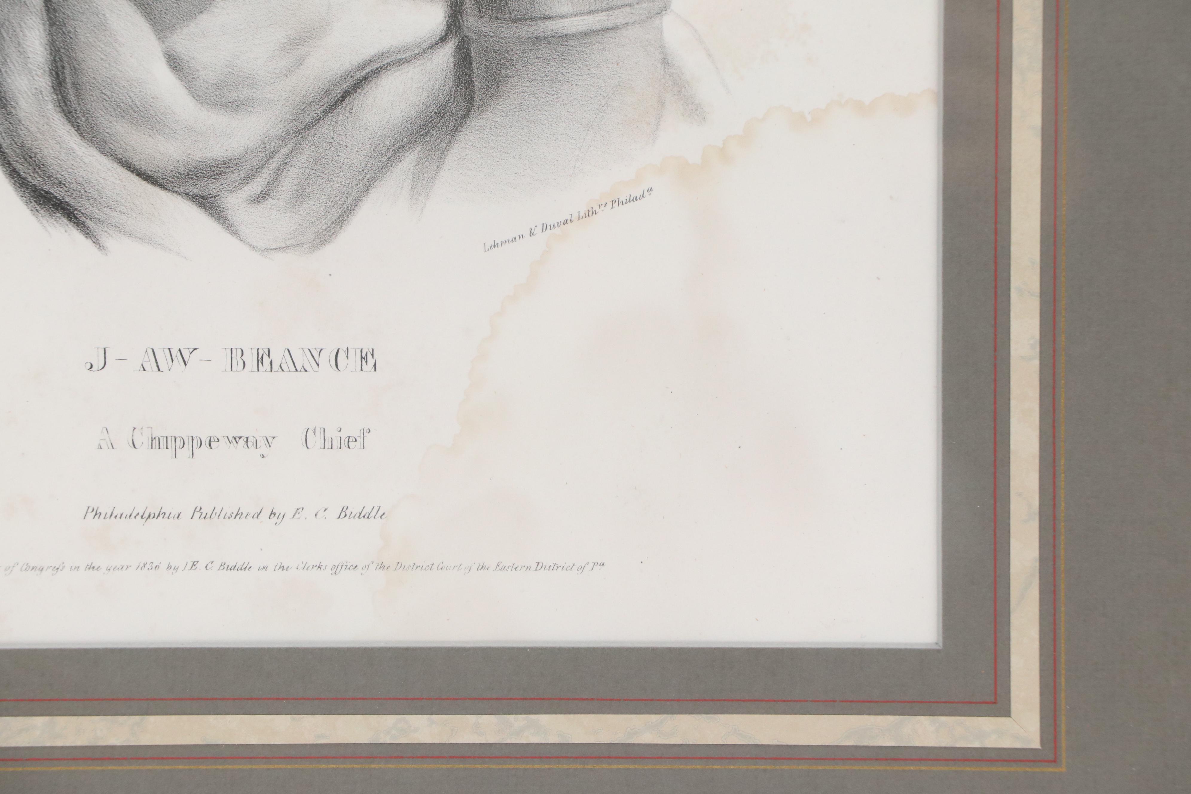 Charles Bird King Lithographs "Wa-Em-Boesh-Kaa," and More, Circa 1840