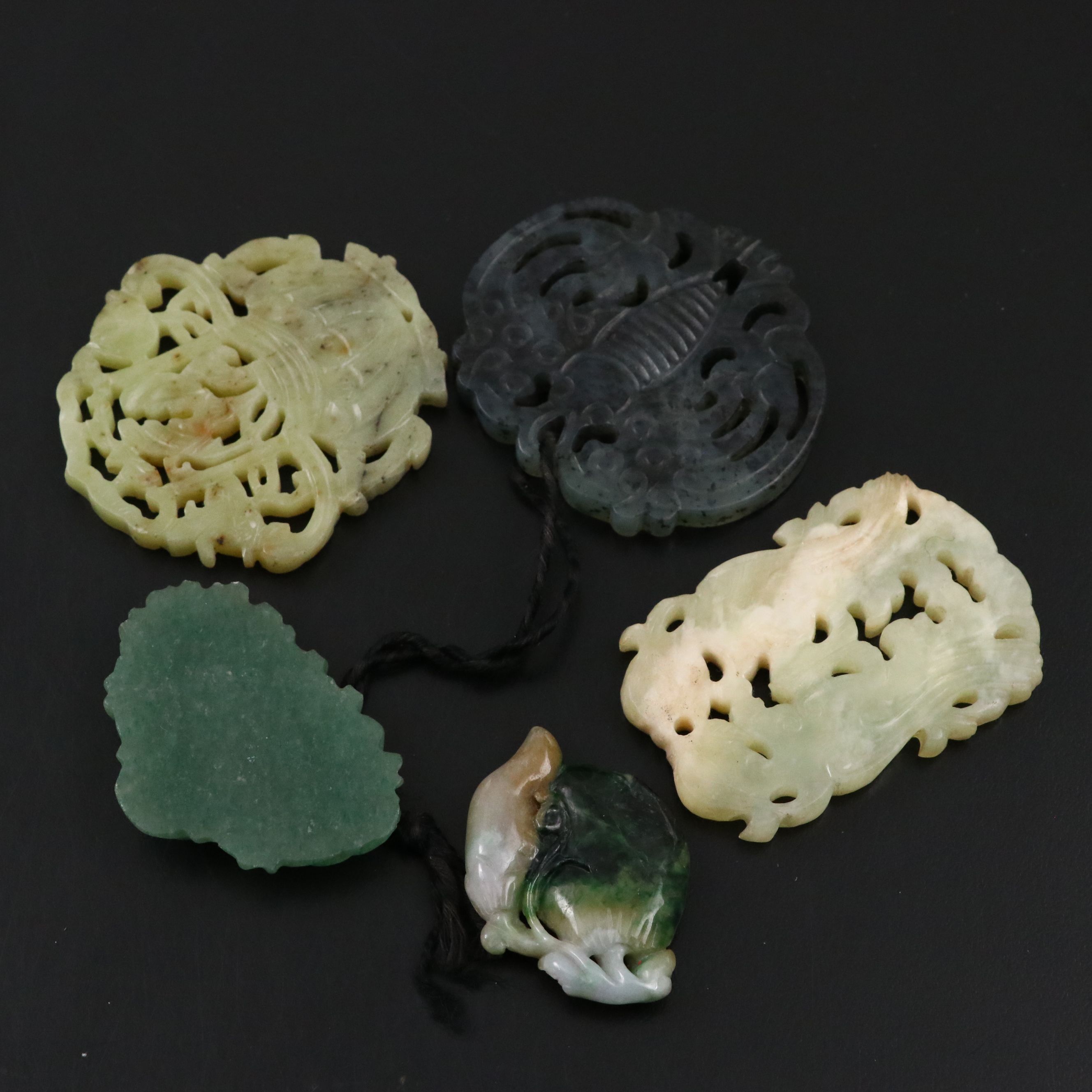 Chinese Jade, Aventurine and Agate Carvings