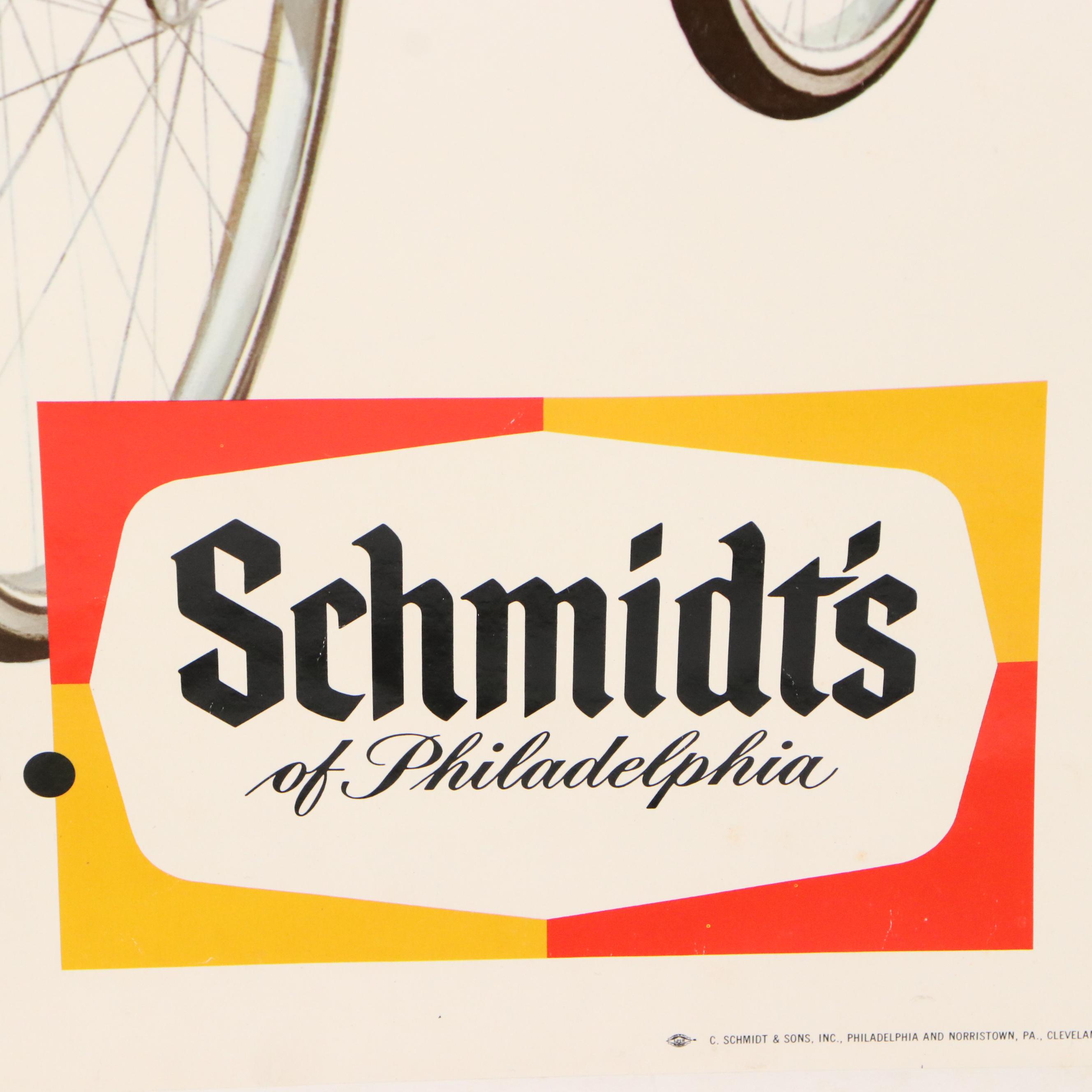 C. Schmidt & Sons Brewing Co. Advertising Offset Lithograph, 20th Century
